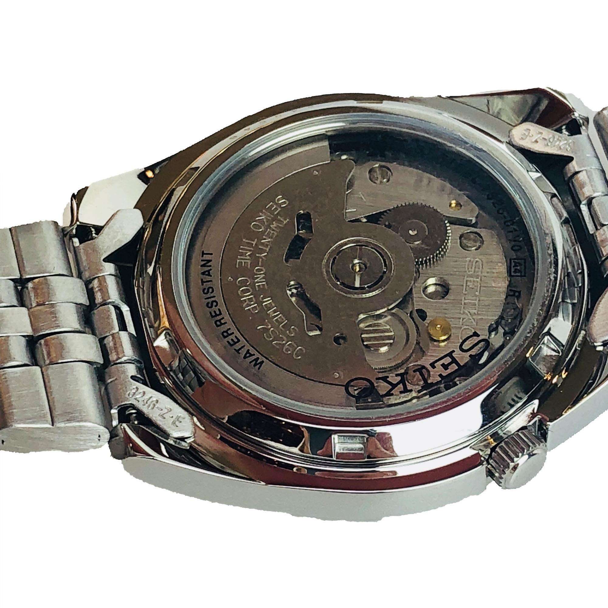 Seiko 5 Automatic Dark Blue Dial Steel Strap Men's Watch SNK357K1
