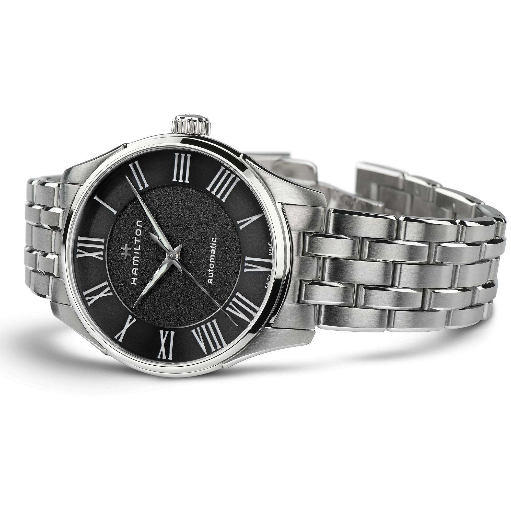 Hamilton Jazzmaster 40mm Black Dial Steel Mens Automatic Watch H42535130
