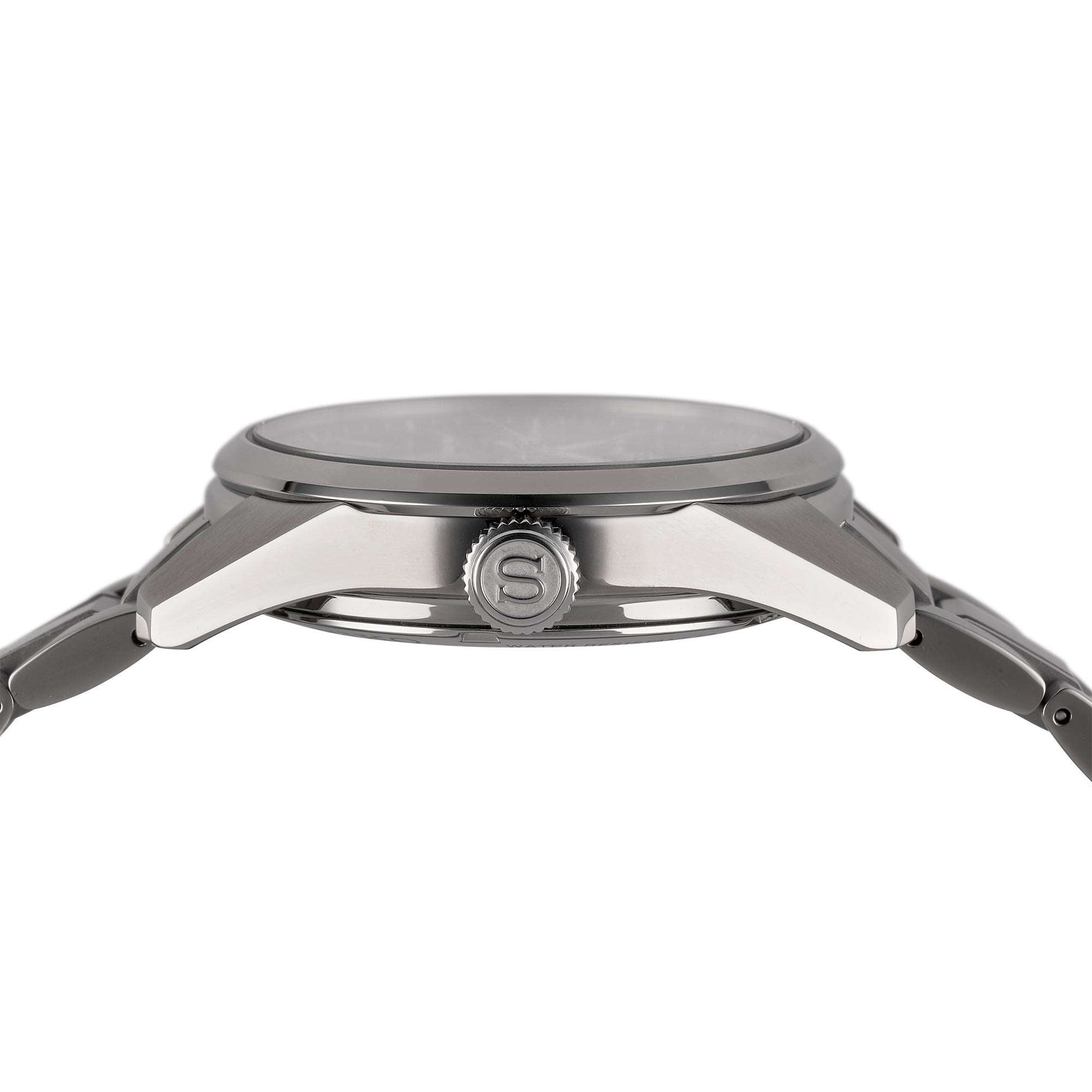 Seiko Presage Sharp Edge Series Automatik Schwarzes Zifferblatt Silber Edelstahl Herren Uhr SPB203J1
