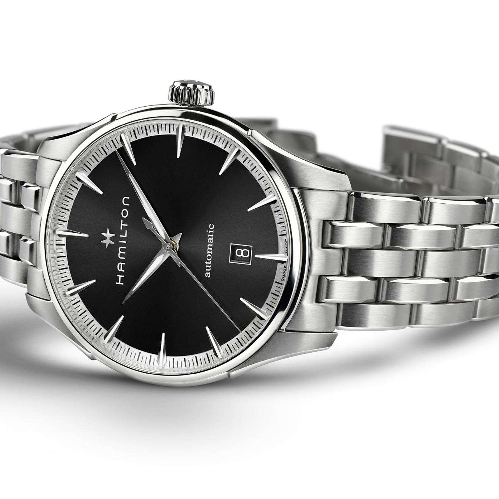 Hamilton Jazzmaster 40mm Black Dial Steel Mens Automatic Watch H32475130