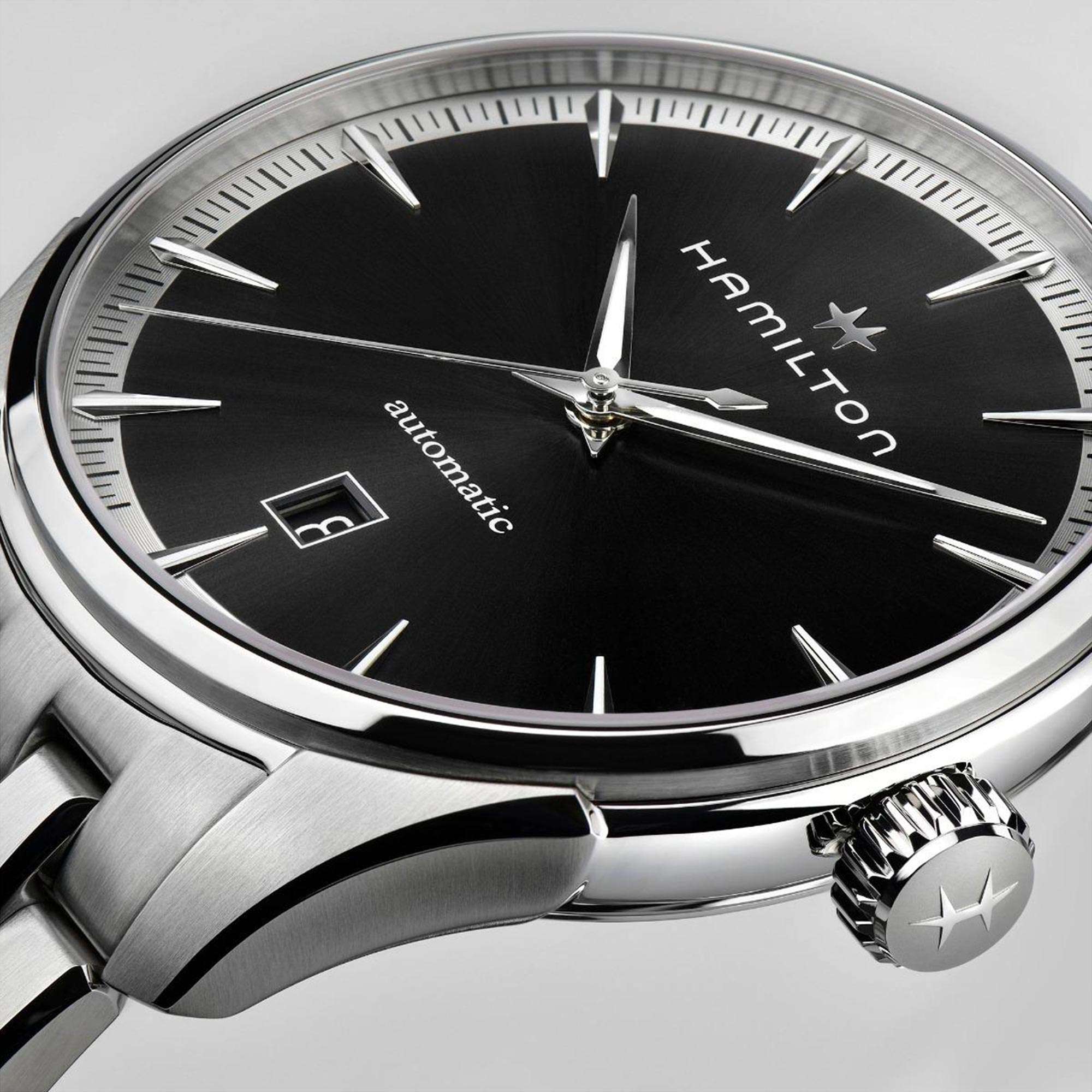Hamilton Jazzmaster 40mm Black Dial Steel Mens Automatic Watch H32475130