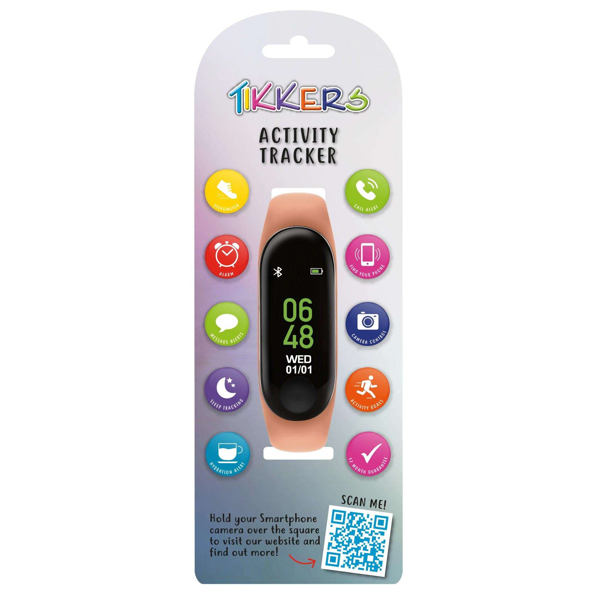 Tikkers Quartz Digital Dial Pink Resin Strap Watch TKS01-0001