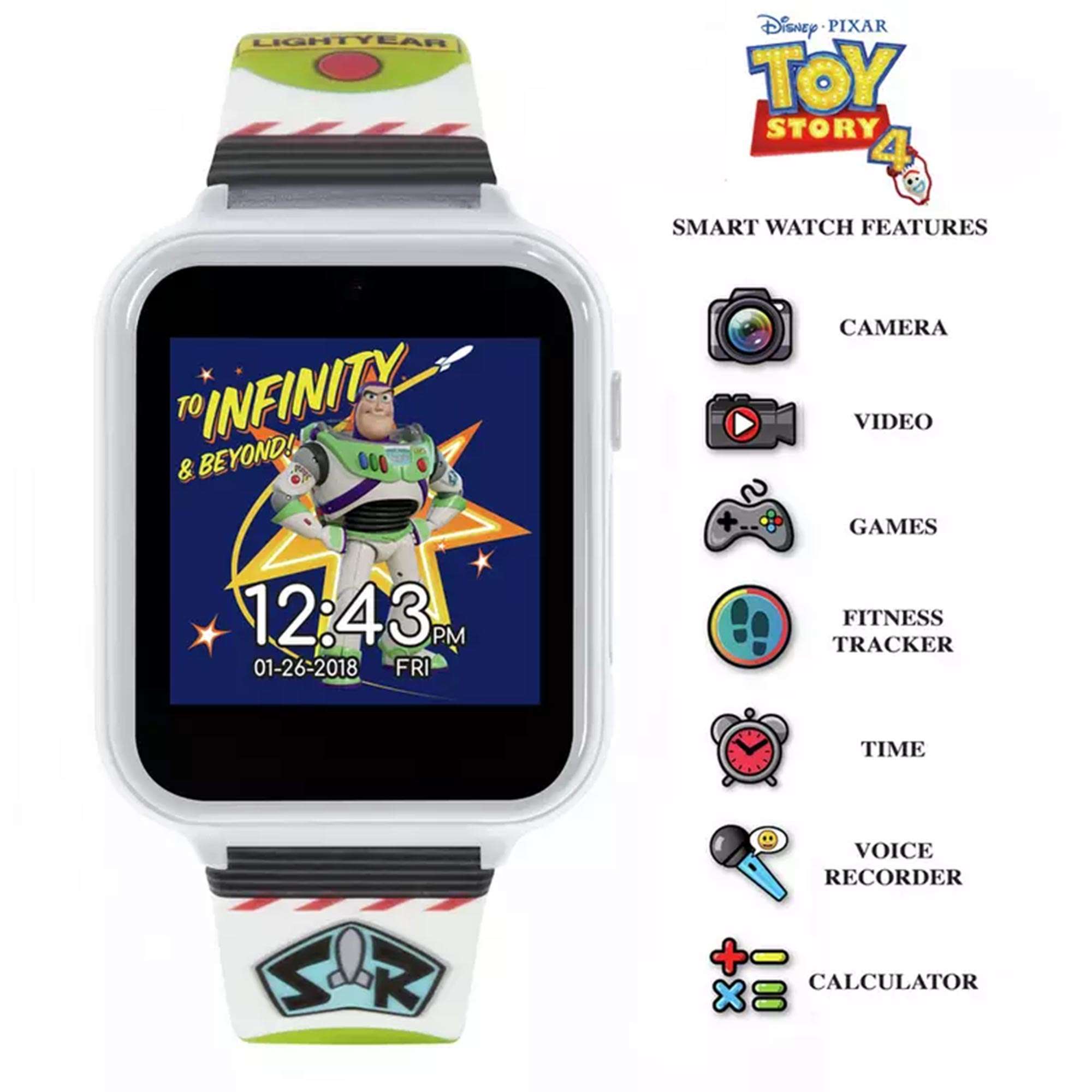 Disney Toy Story Quartz Digital Zifferblatt Gummiarmband Jungen Uhr TYM4103