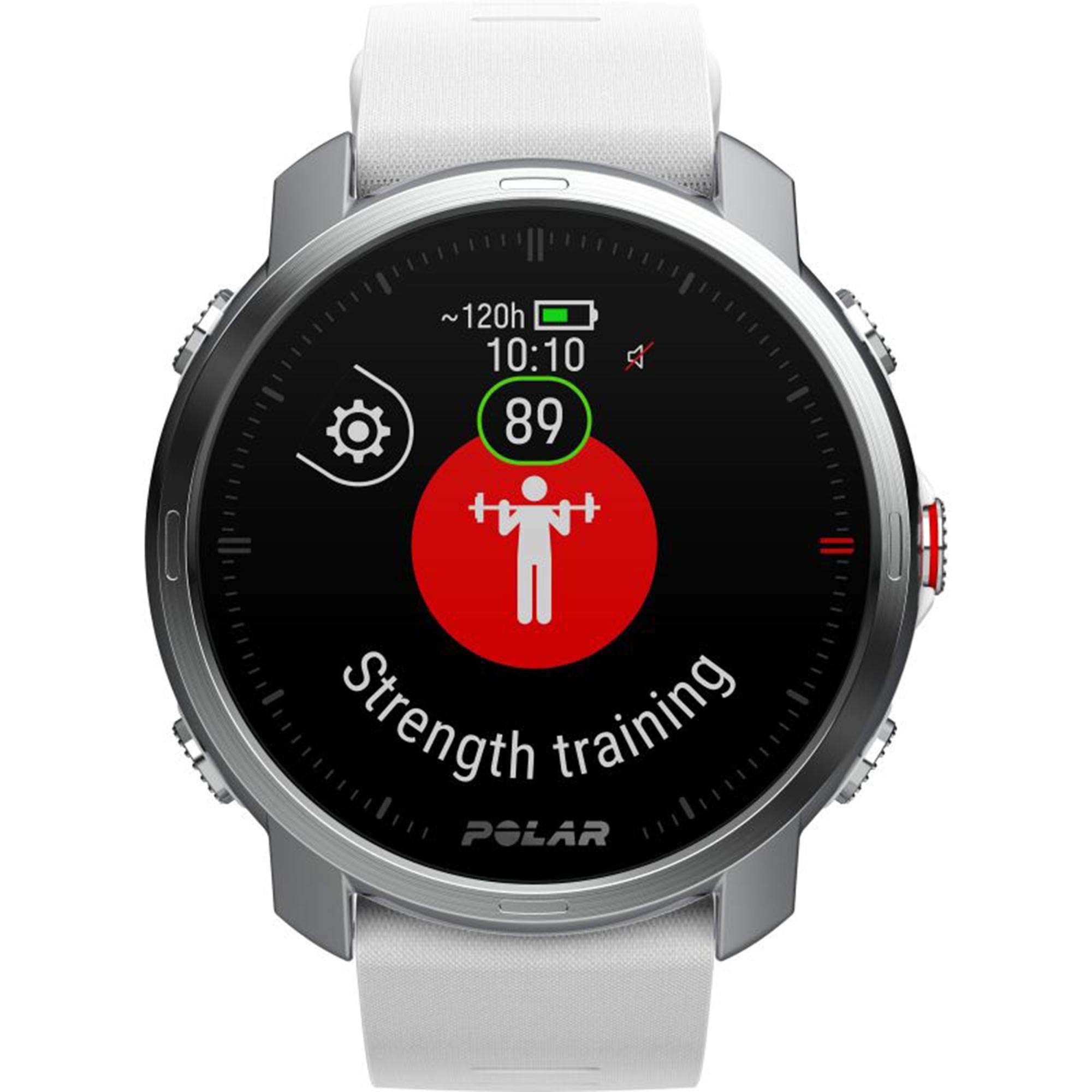 Polar Grit X Quartz Digital Zifferblatt Weißes Gummiarmband Smartwatch 90081735