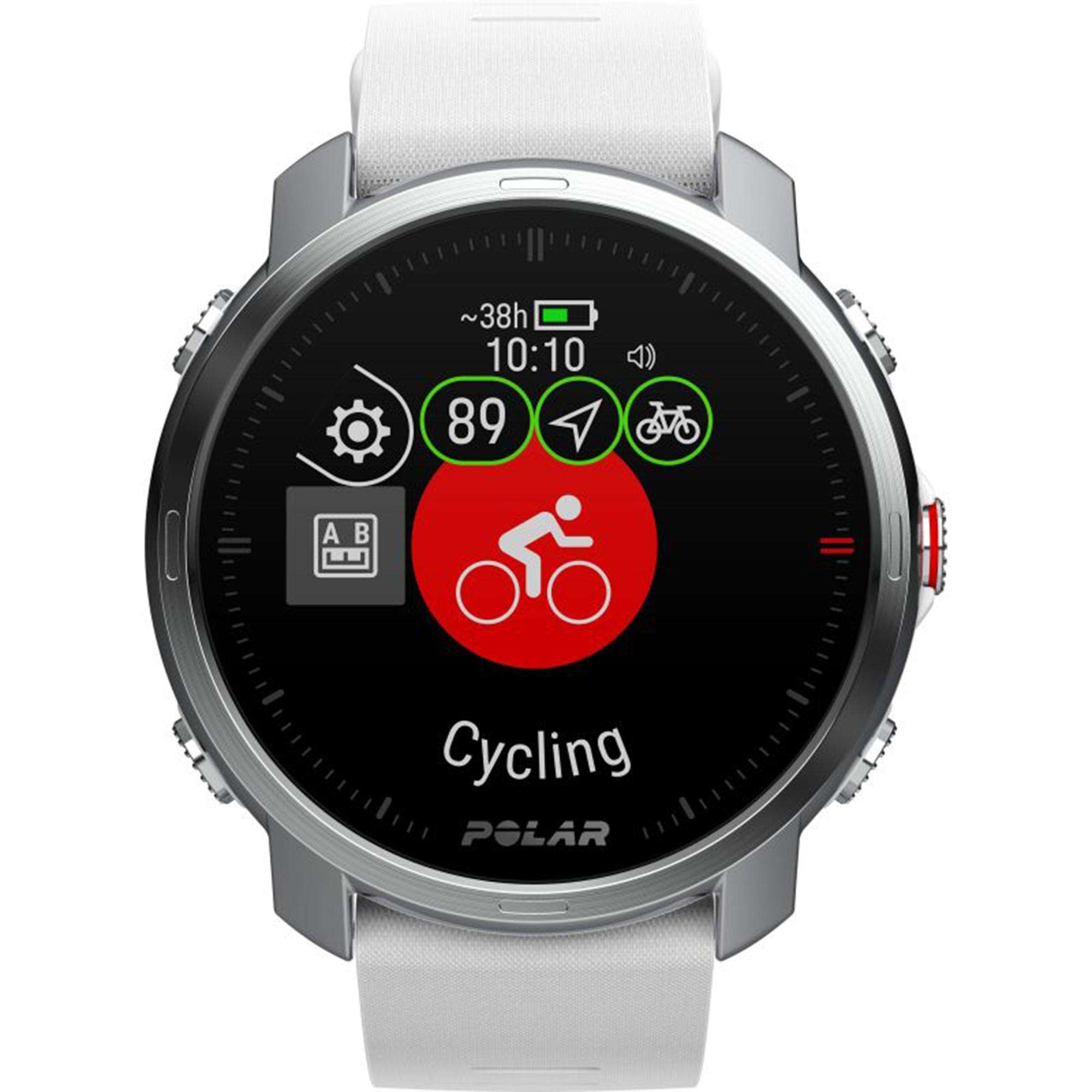 Polar Grit X Quartz Digital Zifferblatt Weißes Gummiarmband Smartwatch 90081735