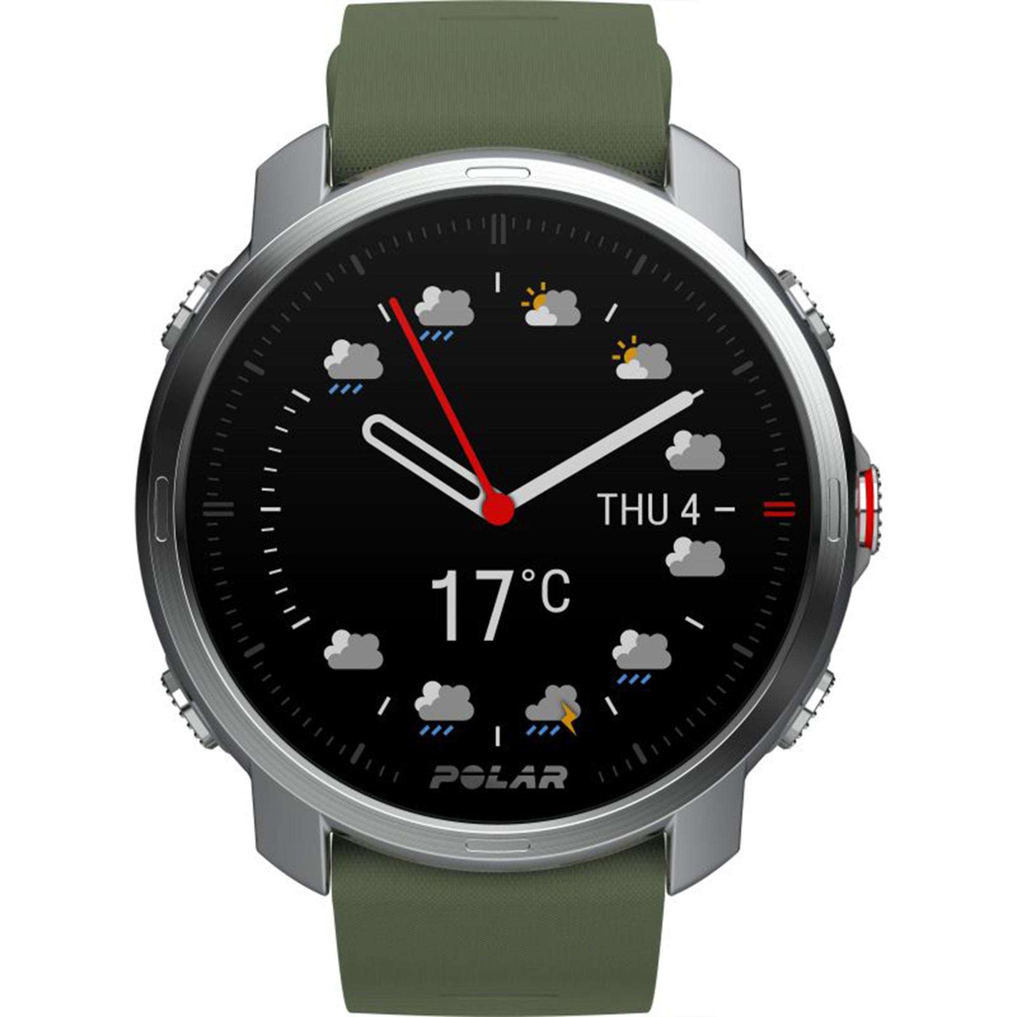 Polar Grit X Quartz Digital Dial Green Rubber Strap Smartwatch 90081737