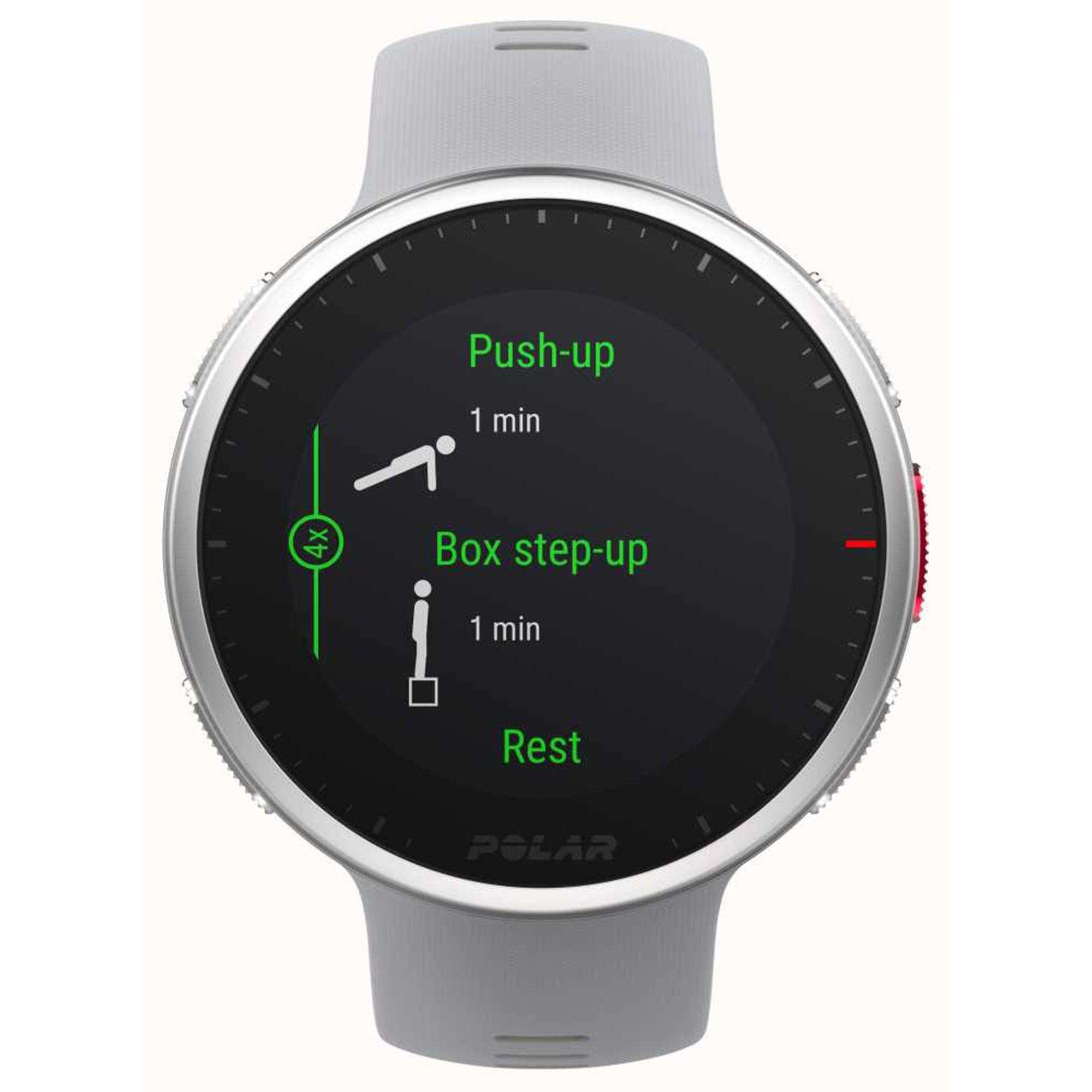 Polar Vantage V2 H10 HR Sensor Quarz Digital Zifferblatt Graues Gummiarmband Smartwatch 90083650