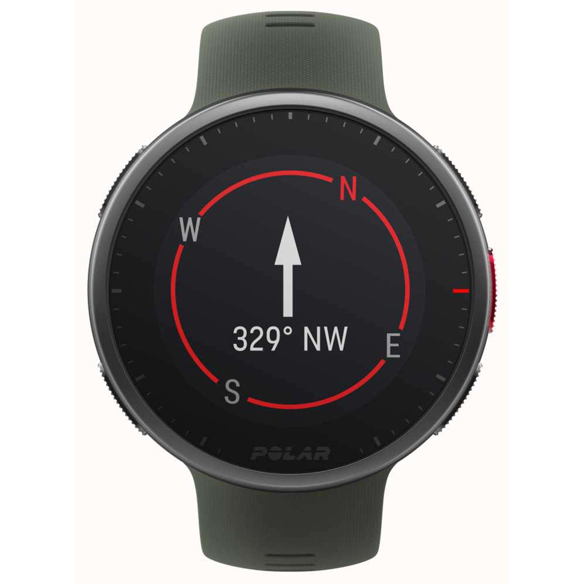 Polar Vantage V2 H10 HR Sensor Quartz Digital Dial Green Rubber Strap Smartwatch 90083652