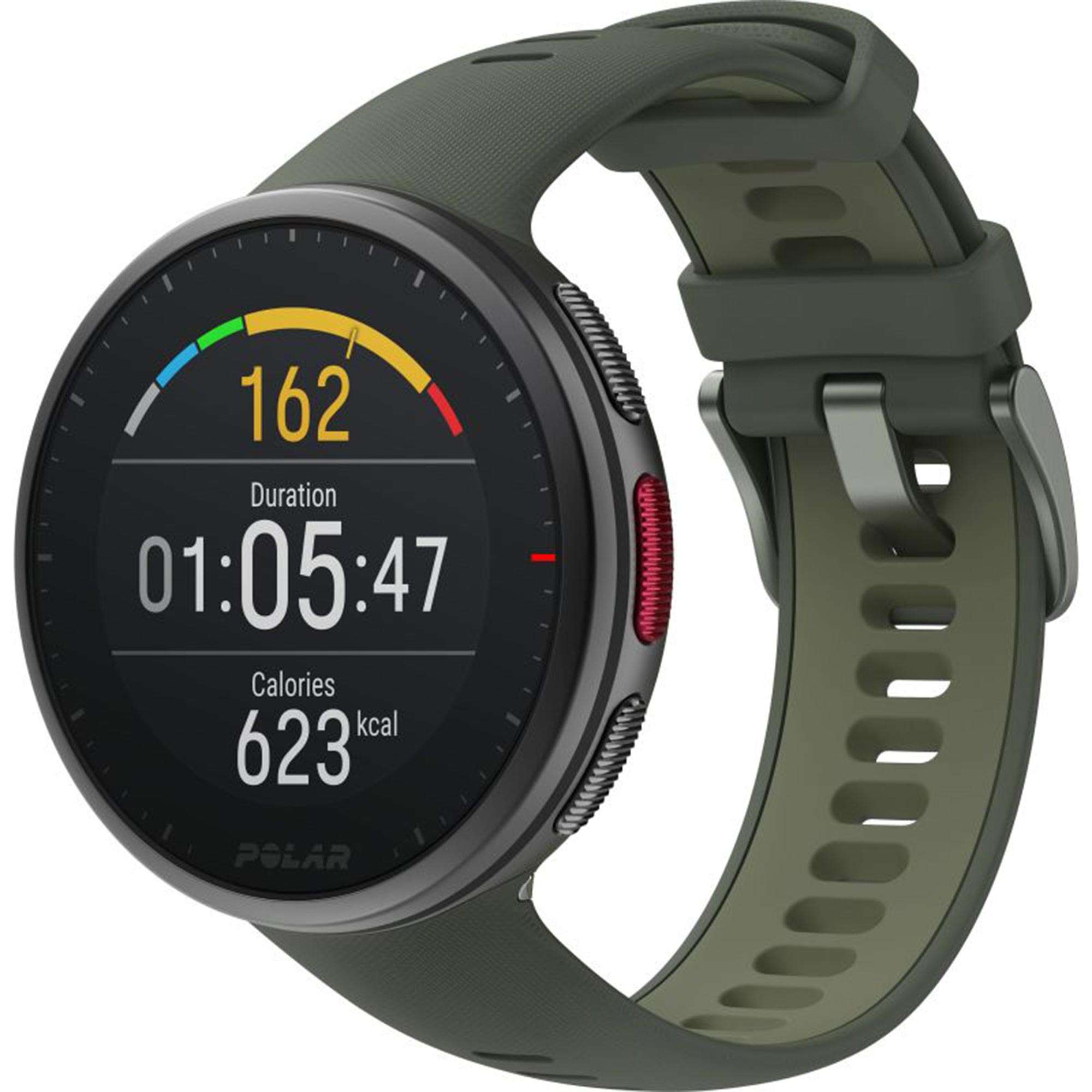 Polar Vantage V2 Quarz Digital Zifferblatt Grünes Gummiarmband Smartwatch 90083653