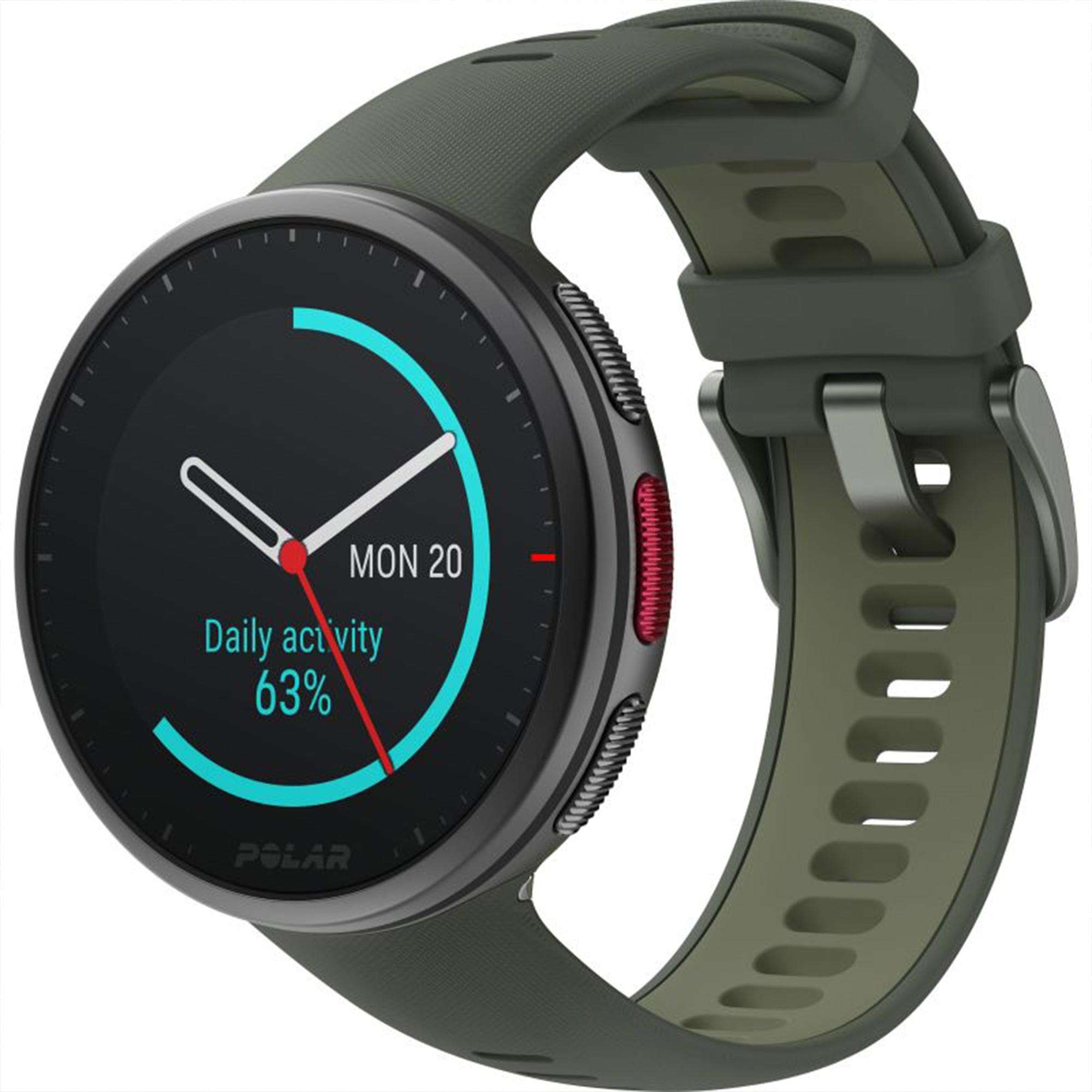 Polar Vantage V2 Quarz Digital Zifferblatt Grünes Gummiarmband Smartwatch 90083653