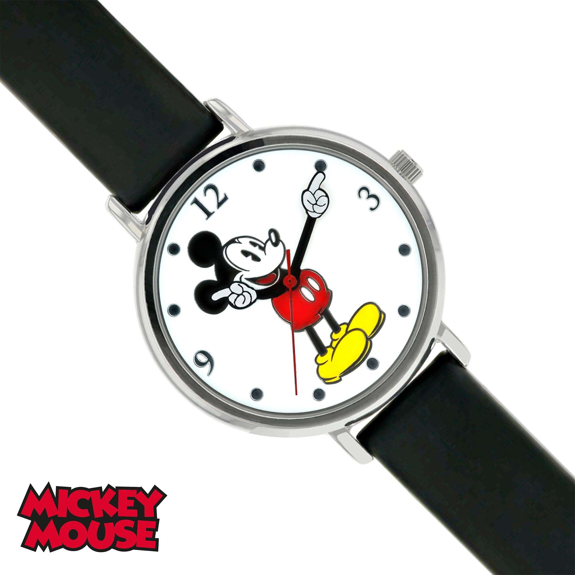 Disney Mickey Mouse Quarz Bewegung Lederarmband Uhr MK1315