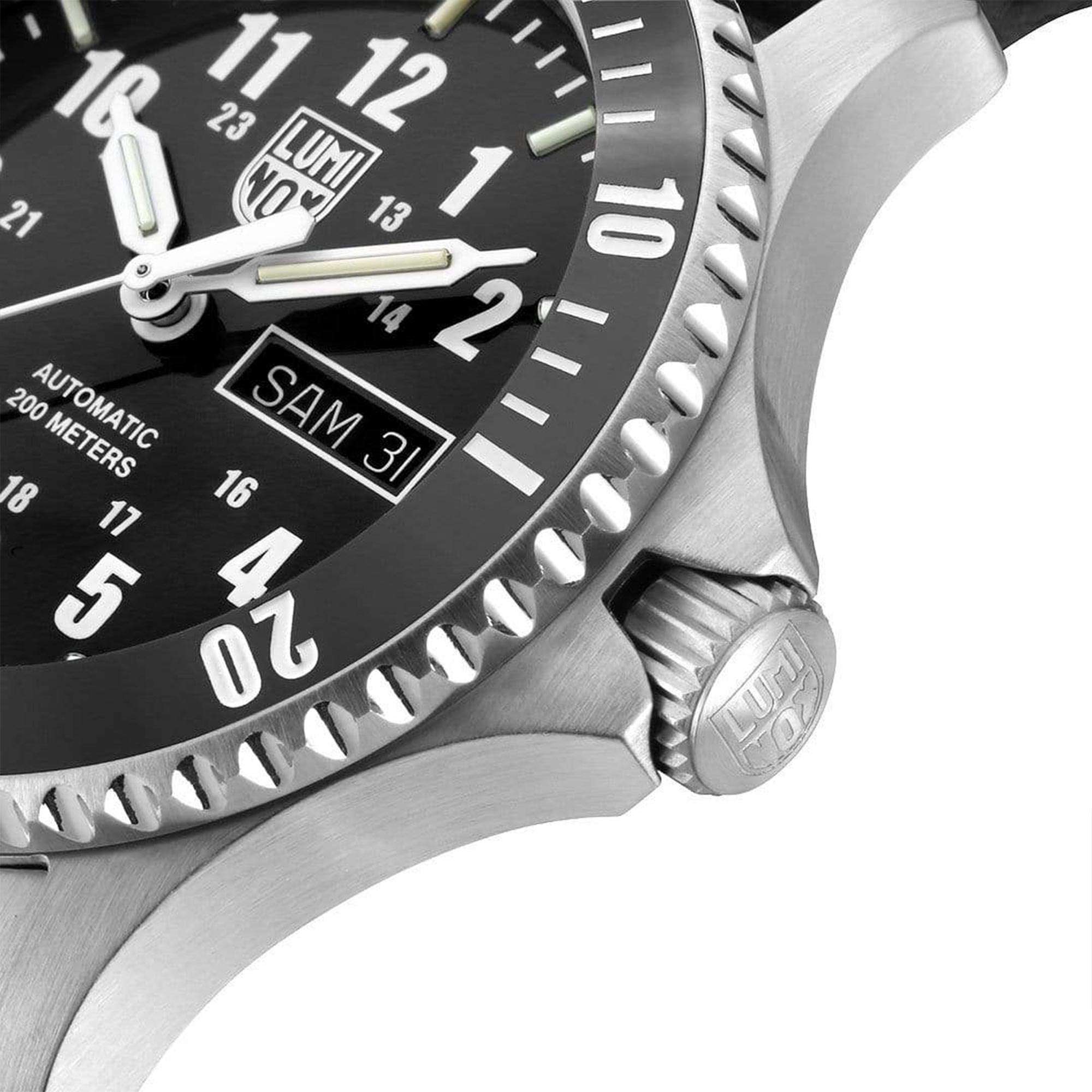 Luminox Sport Timer 0920 Serie Automatik Schwarzes Zifferblatt Lederarmband Herren Uhr XS.0921