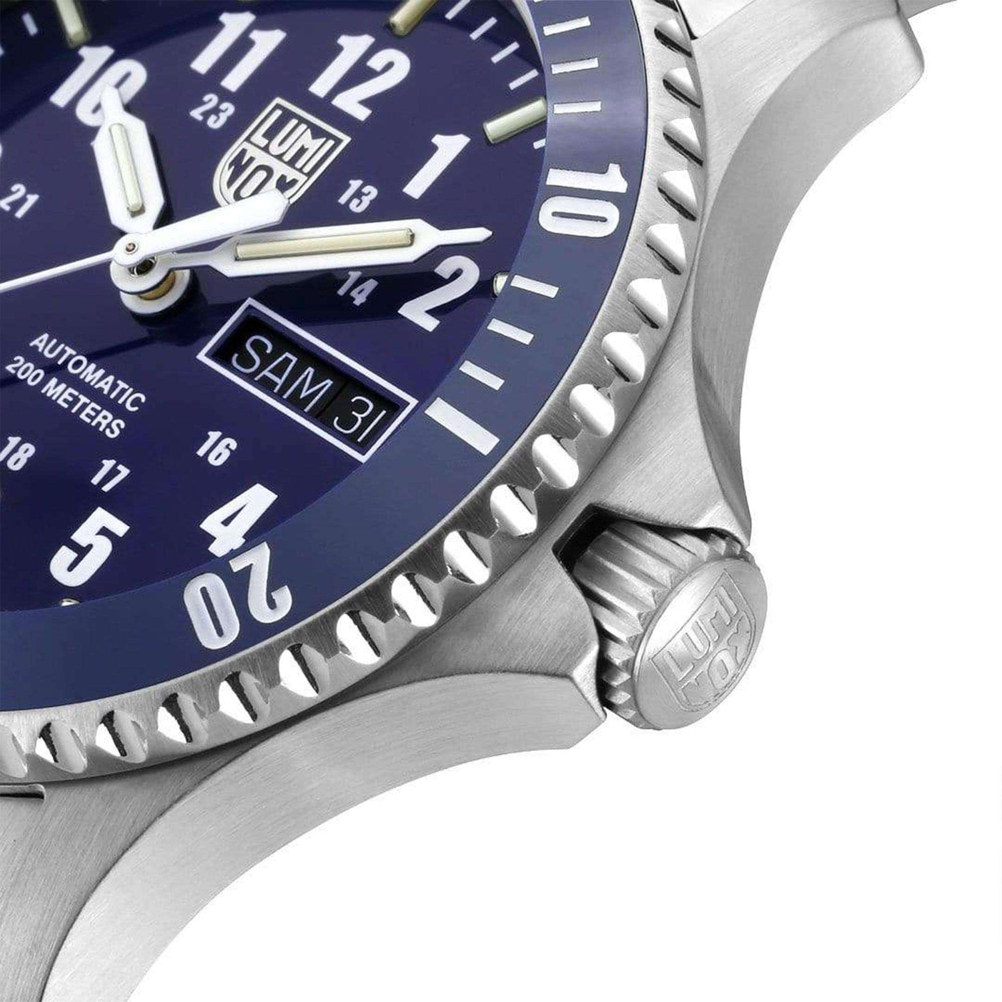 Luminox Sport Timer 0920 Series Automatic Blue Dial Silver Stainless Steel Bracelet Men's Watch XS.0924