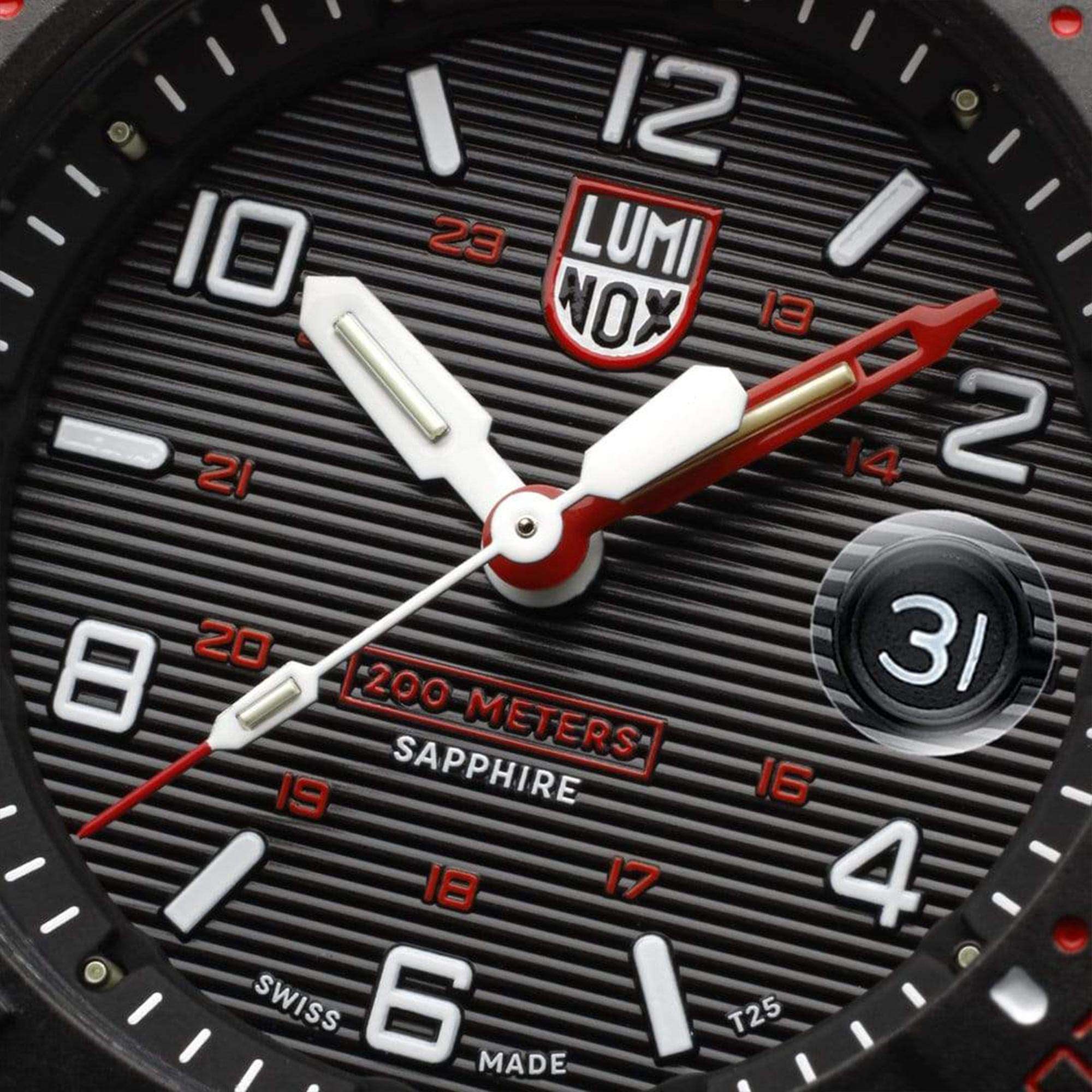 Luminox Navy SEAL 3600 Serie Quarz Schwarzes Zifferblatt Gummiarmband Herren Uhr XS.3615