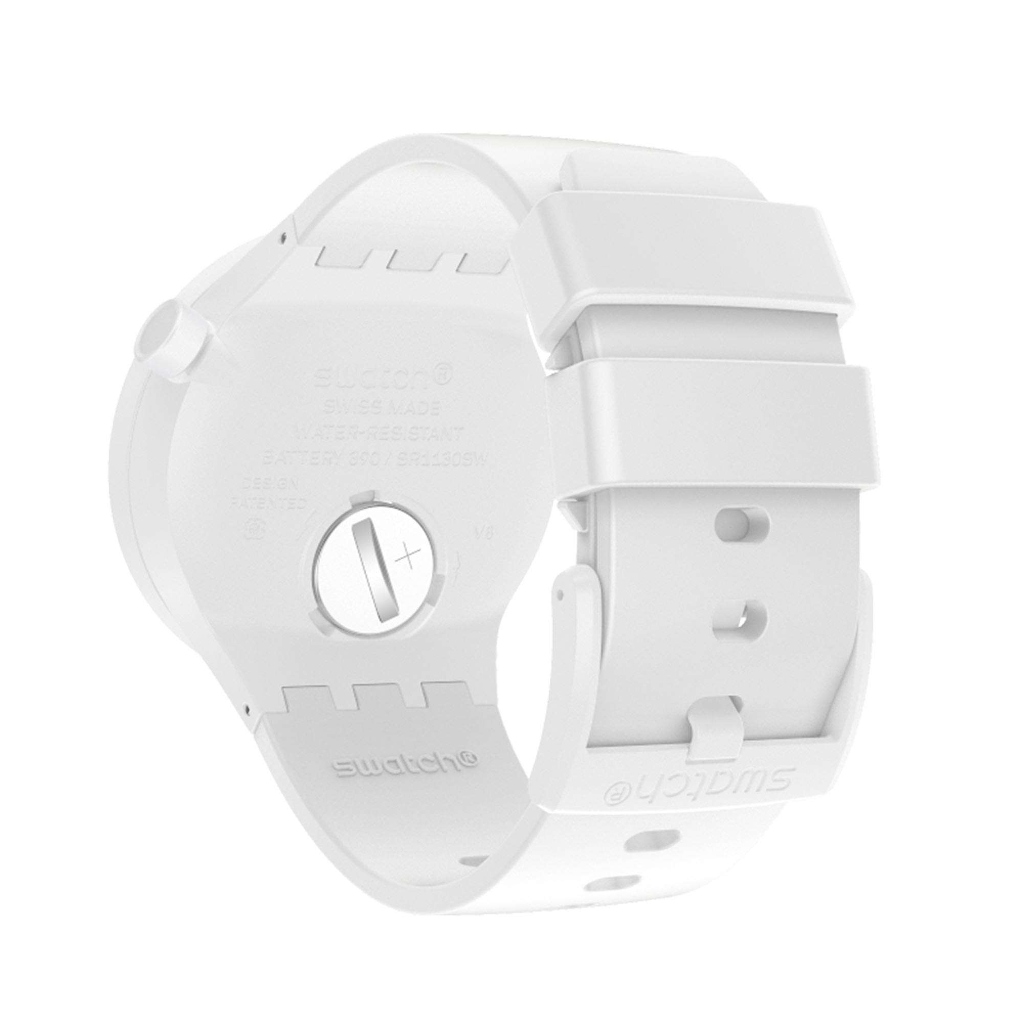 Swatch Big Bold C Weißes Zifferblatt BioCeramic Weiß Uhr SB03W100