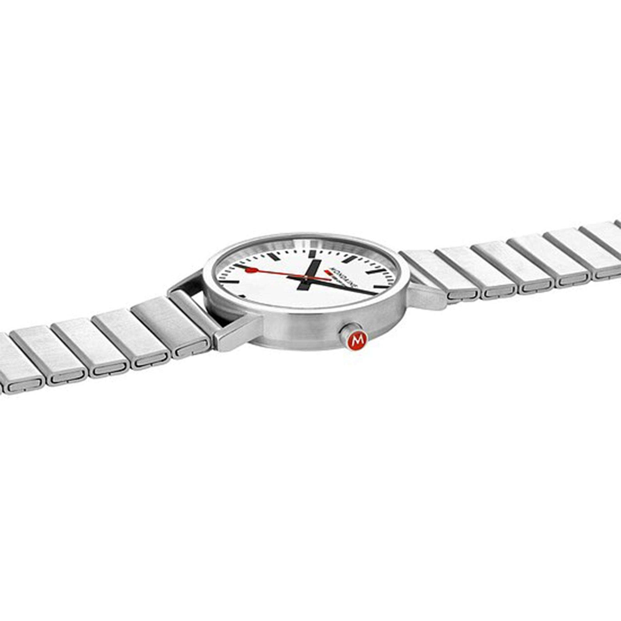 Mondaine Classic Quartz Weißes Zifferblatt Edelstahlarmband Damen Uhr A660.30314.16SBJ