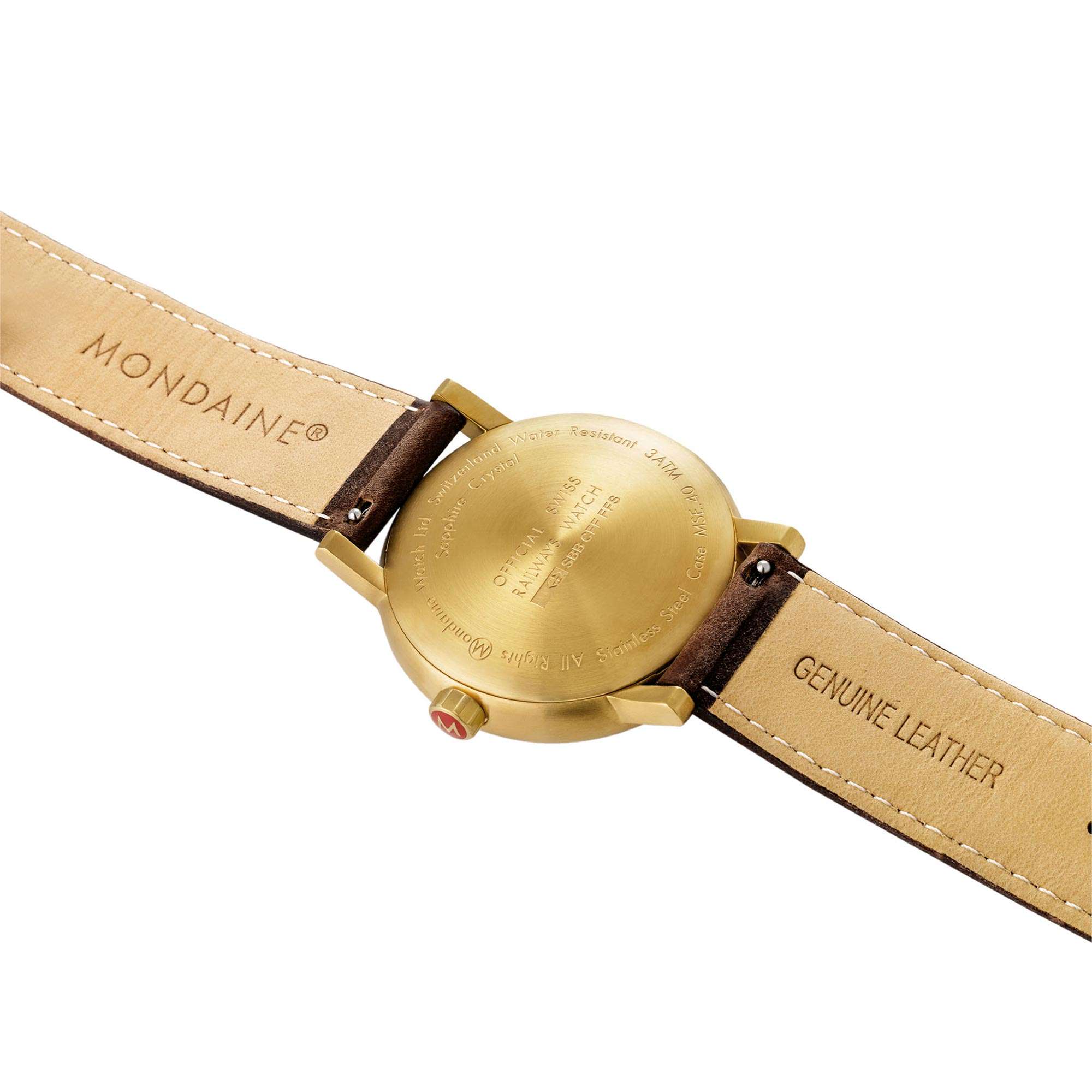 Mondaine Evo Quartz Silver Dial Leather Strap Unisex Watch MSE.40112.LG