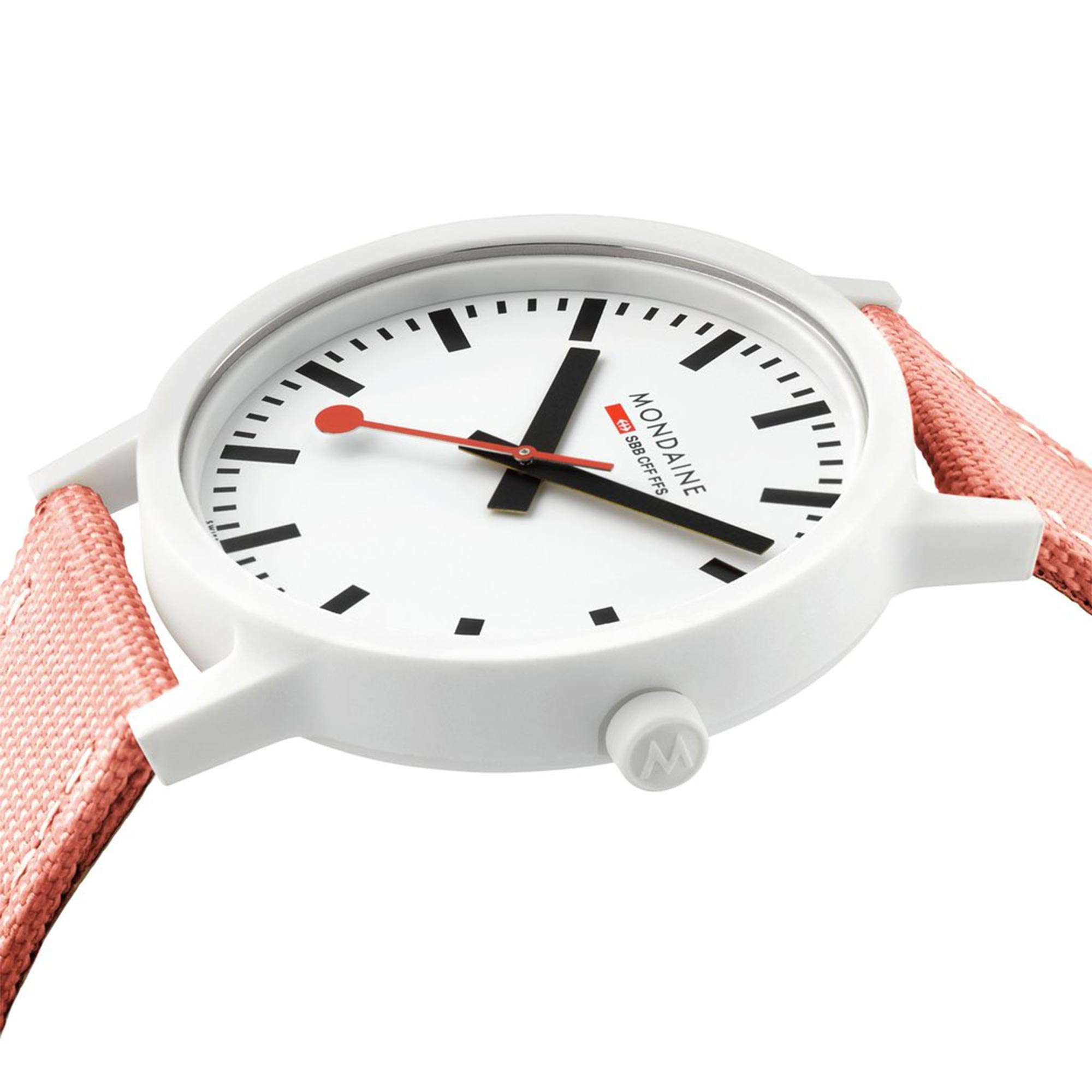 Mondaine Essence Sustainable Quartz White Dial Textile Watch MS1.41111.LP