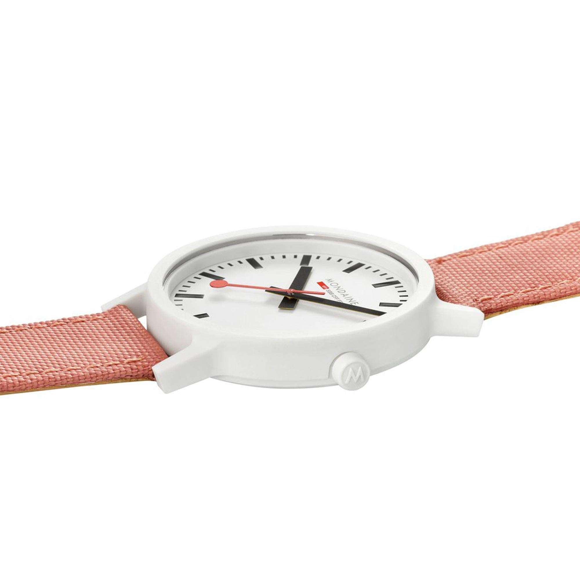 Mondaine Essence Sustainable Quartz White Dial Textile Watch MS1.41111.LP
