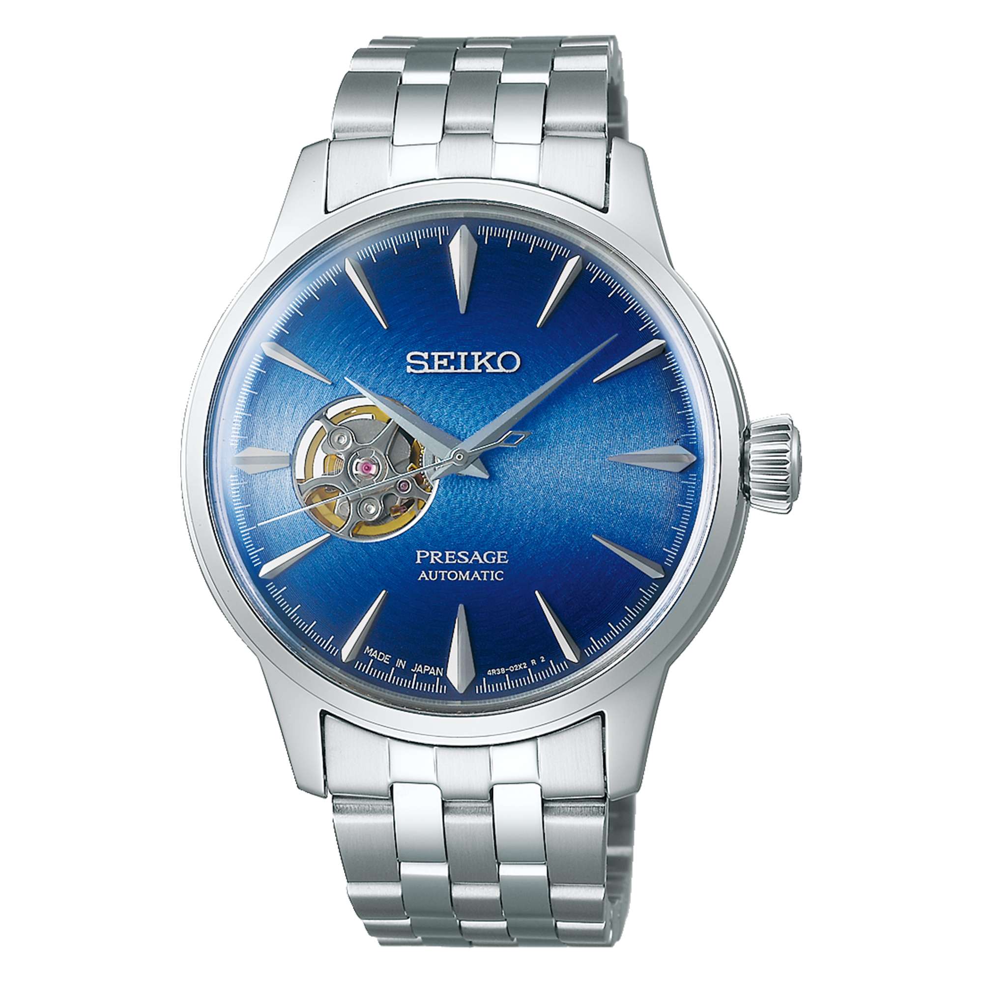 Seiko Presage Cocktail Time Blue Acapulco Automatikwerk Blaues Zifferblatt Edelstahlarmband SSA439J1
