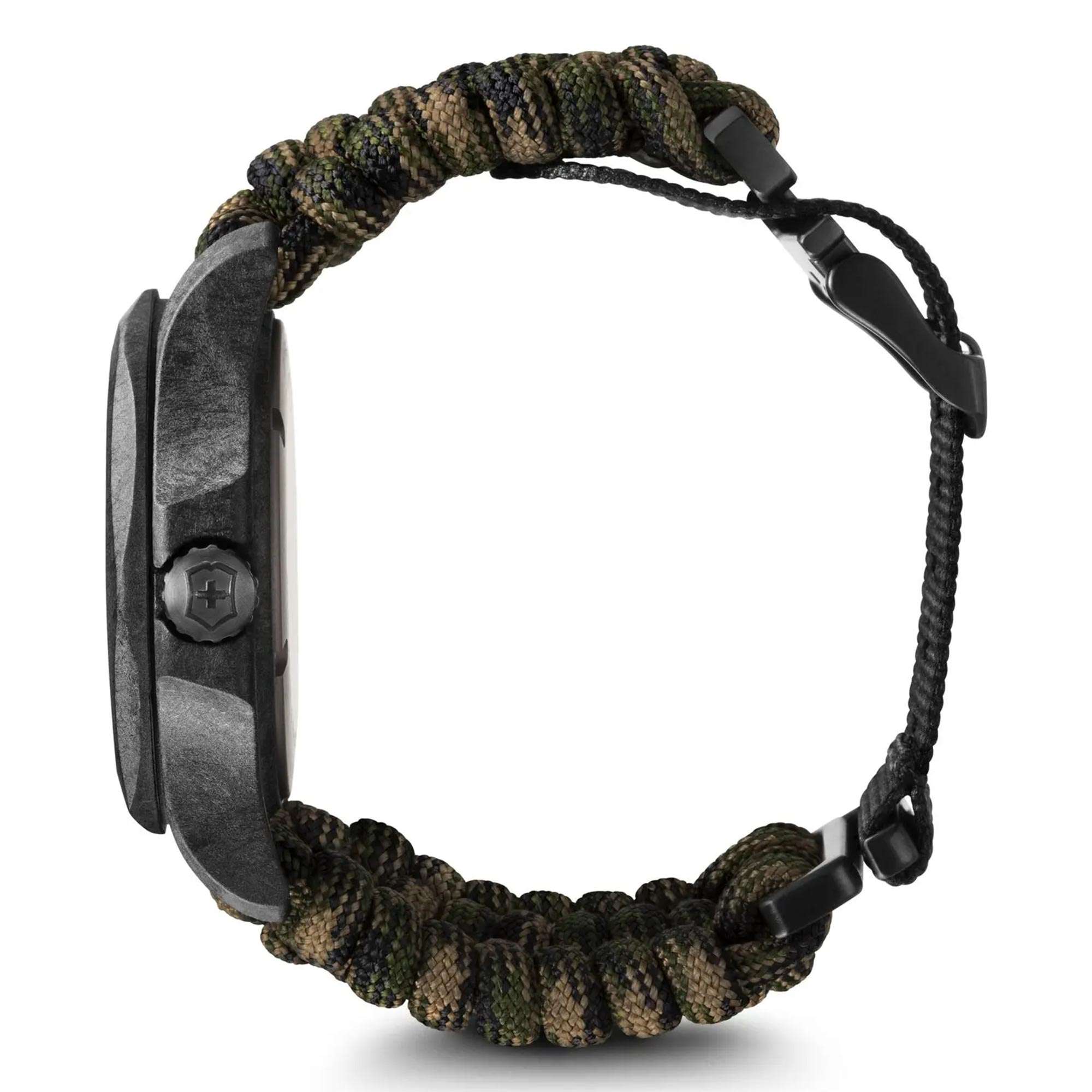 Victorinox I.N.O.X 43mm Carbon Limited Edition Green Dial Paracord Mens Quartz Watch 241927.1