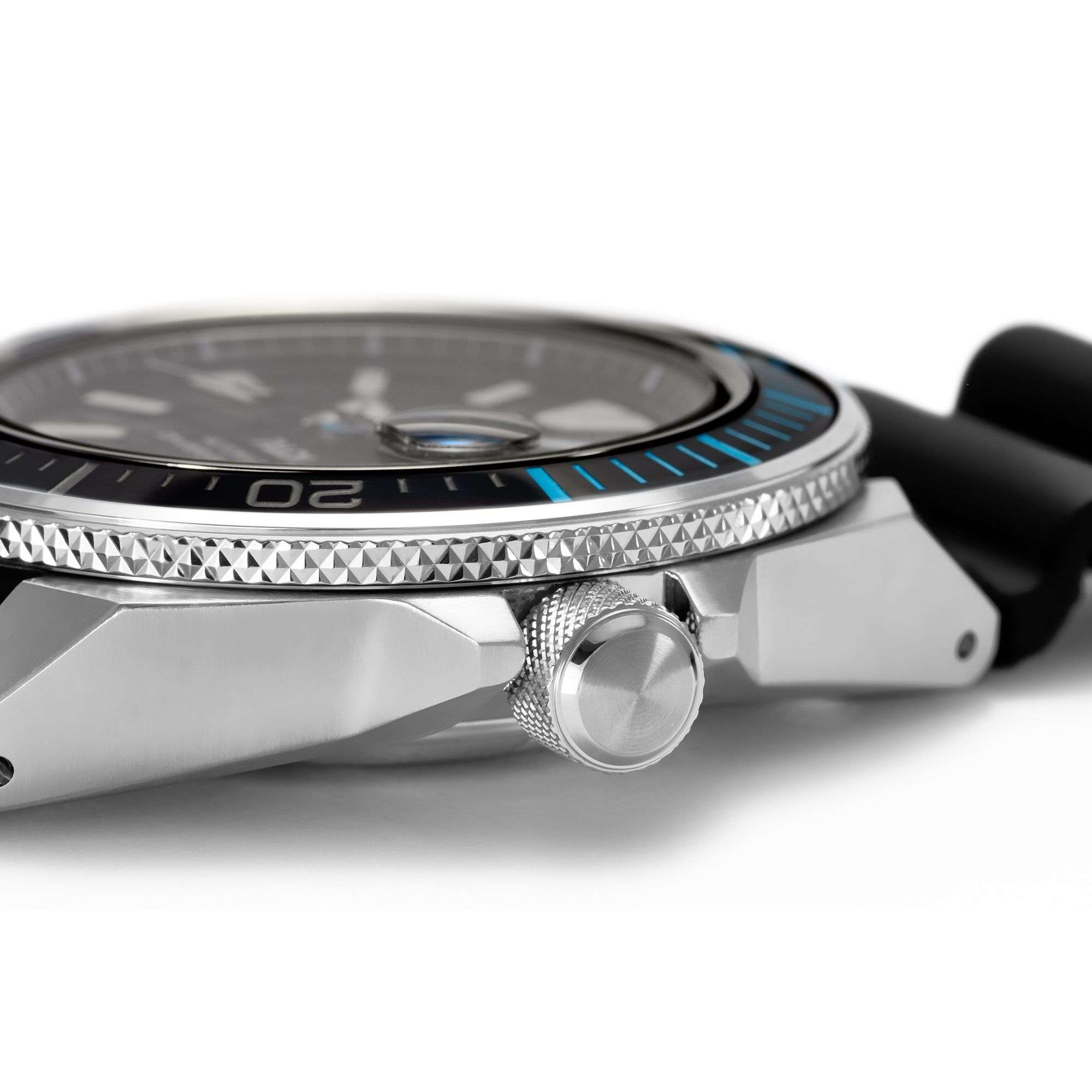 Seiko Prospex 'King Samurai' PADI Automatik Blaues Zifferblatt Schwarzes Silikonarmband Herrenarmbanduhr SRPG21K1