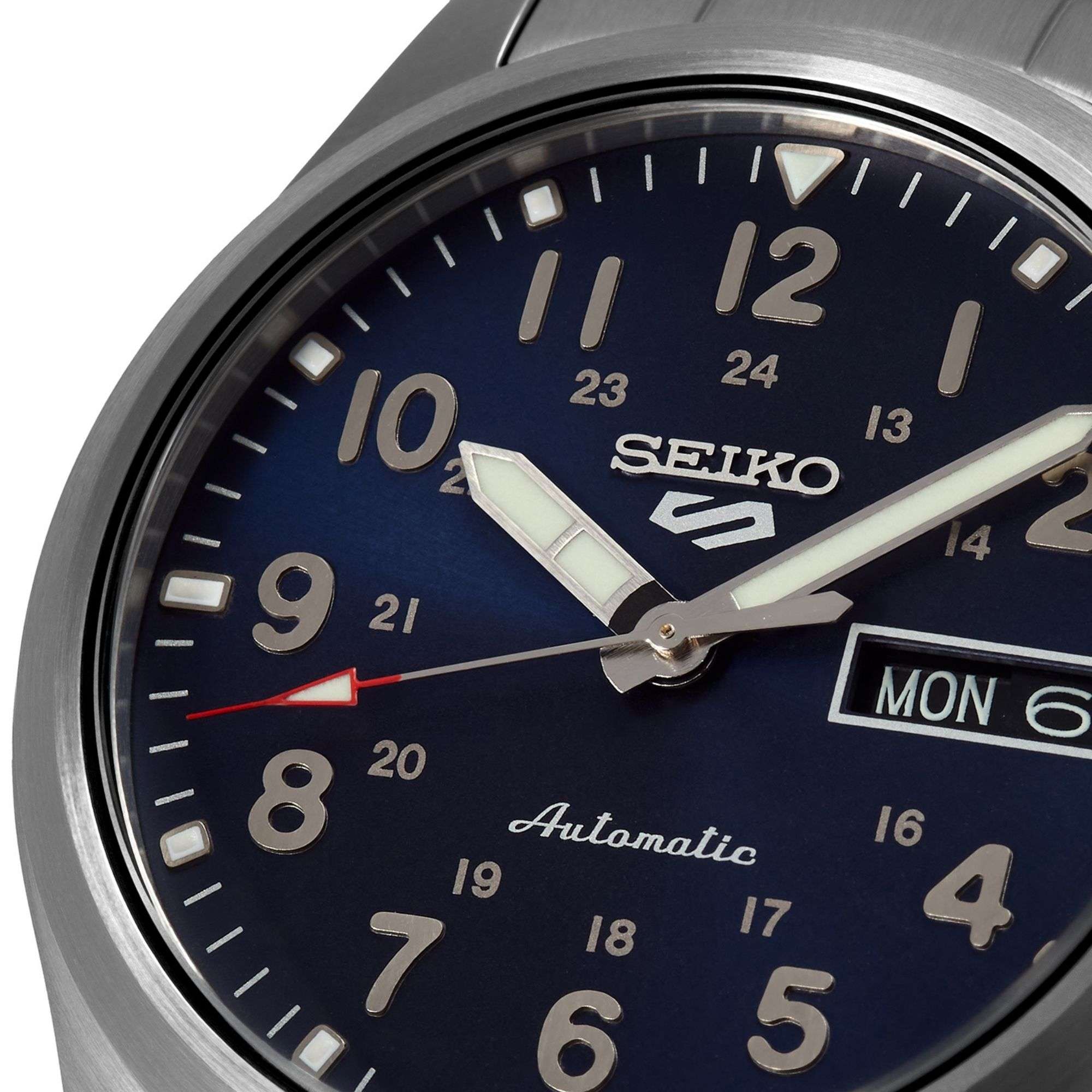 Seiko 5 Sports Field Military Collection Automatic Movement Blue Dial Stainless Steel Bracelet Men's Watch SRPG29K1
