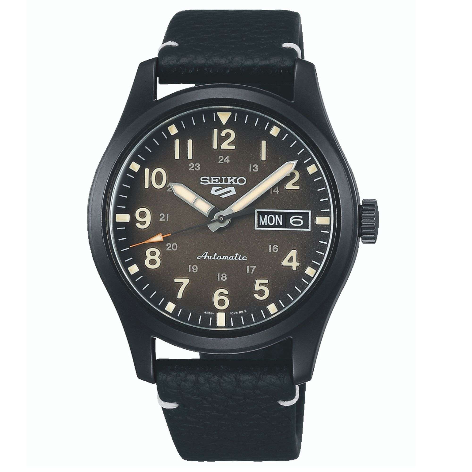 Seiko 5 Sports Automatic Movement Green Dial Leather Bracelet Men’s Watch SRPG41K1
