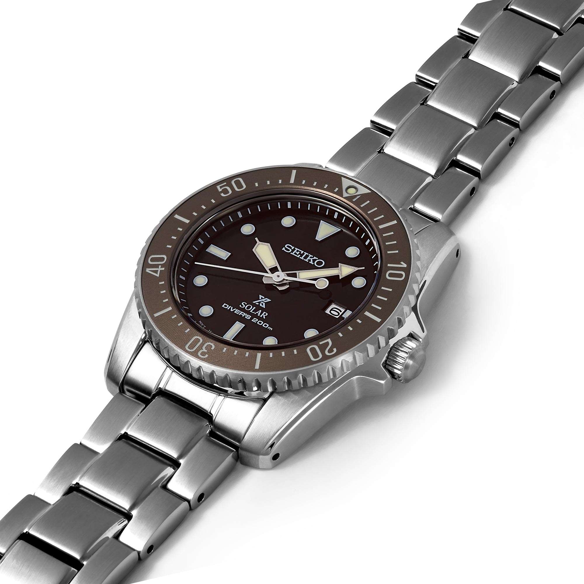 Seiko Prospex Solar Schwarzes Zifferblatt Edelstahlarmband Herren Uhr SNE571P1