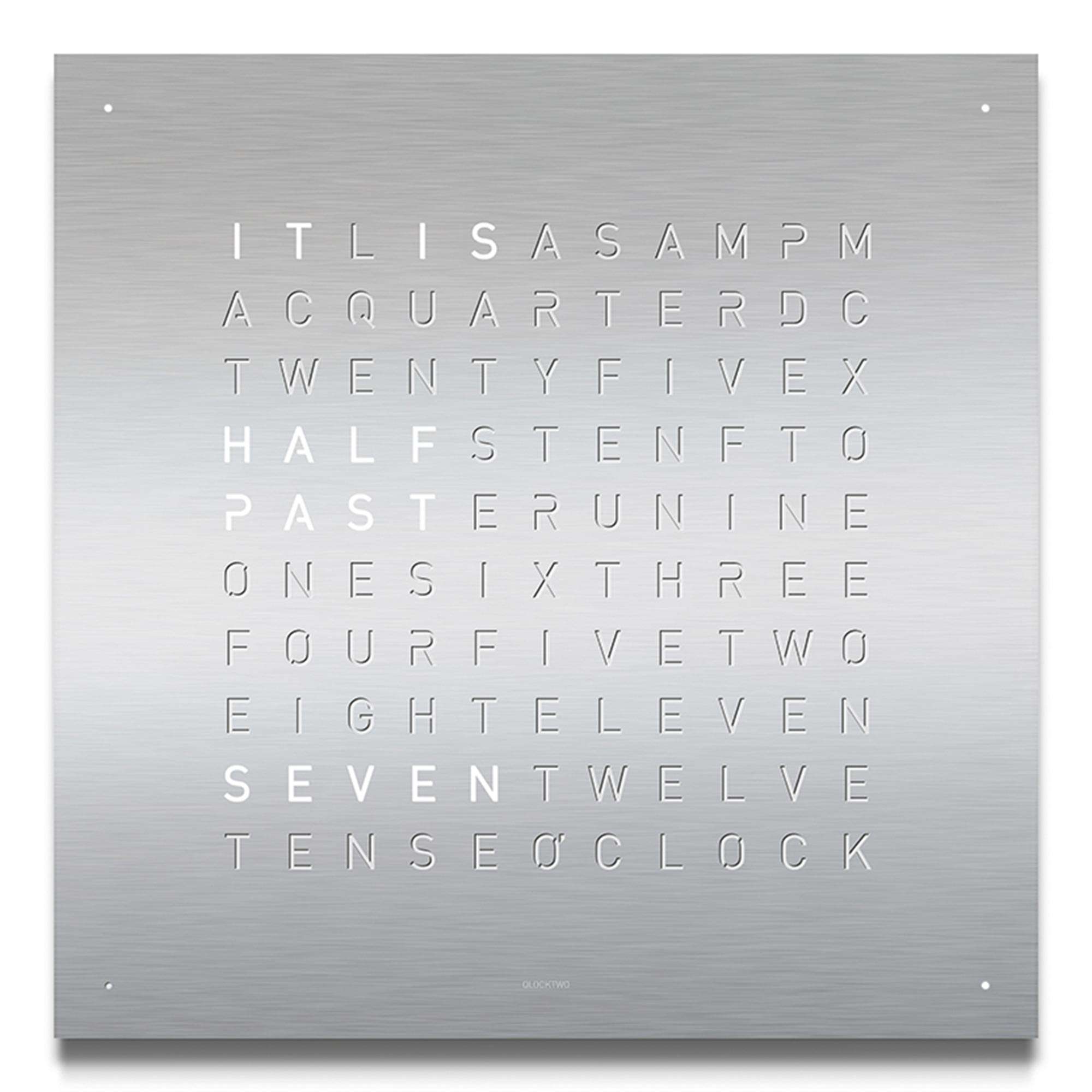 QLOCKTWO Classic Wanduhr Metall QT4ENSS