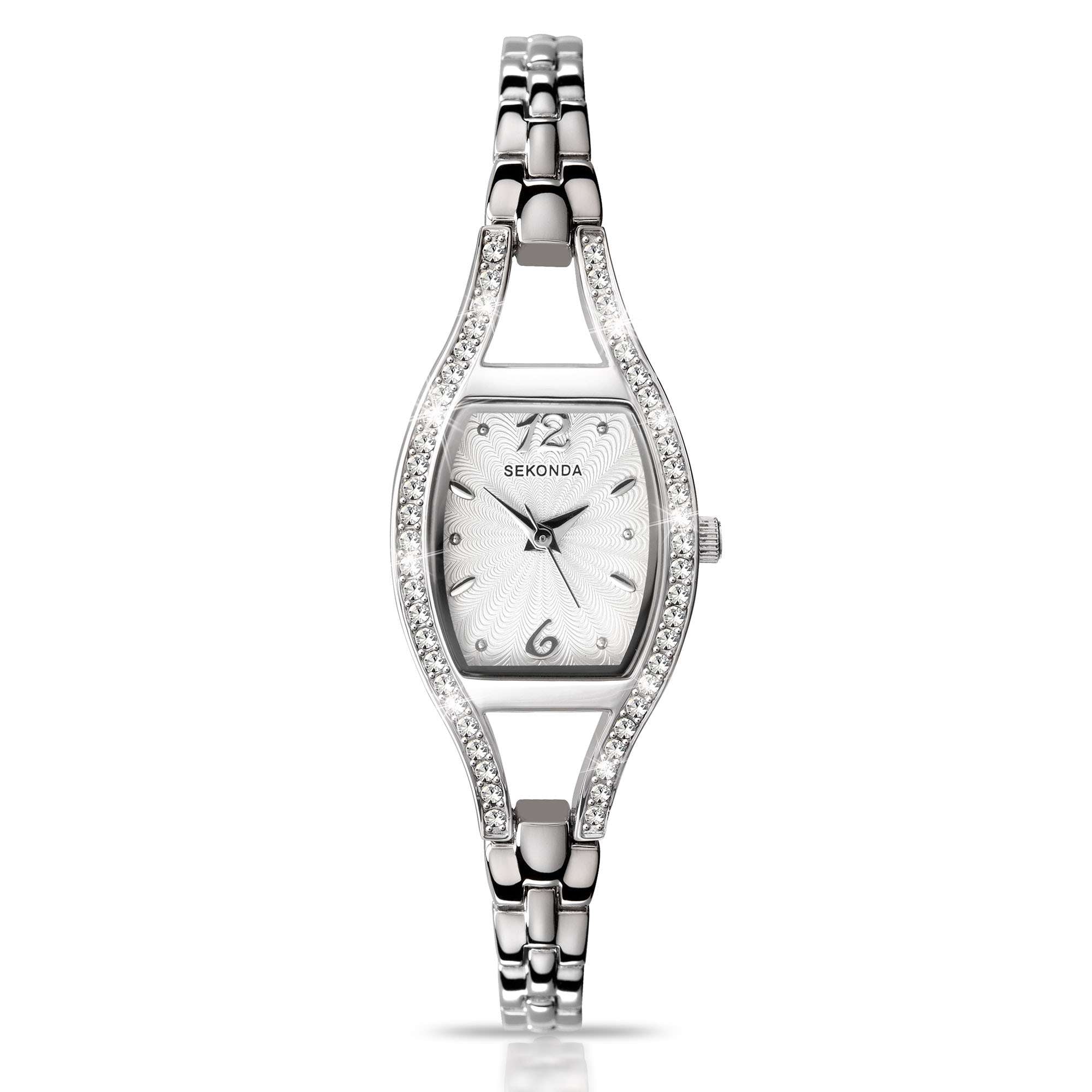 Sekonda Dress Quarz Silber Zifferblatt Edelstahl Armband Damen Uhr 4191