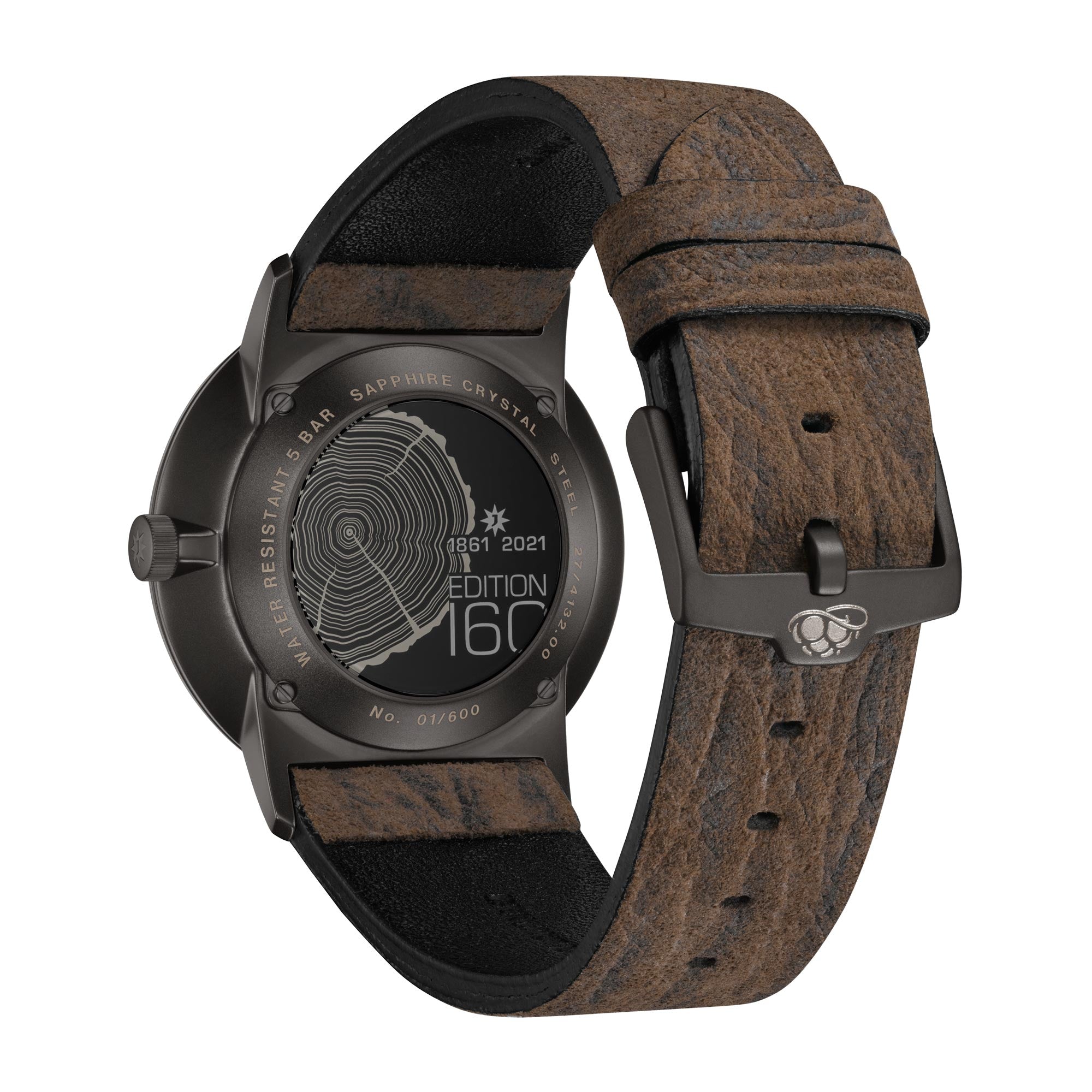 Junghans Form A Edition 160 Automatic Black Dial Brown Leather Strap Men's Watch 27/4132.00