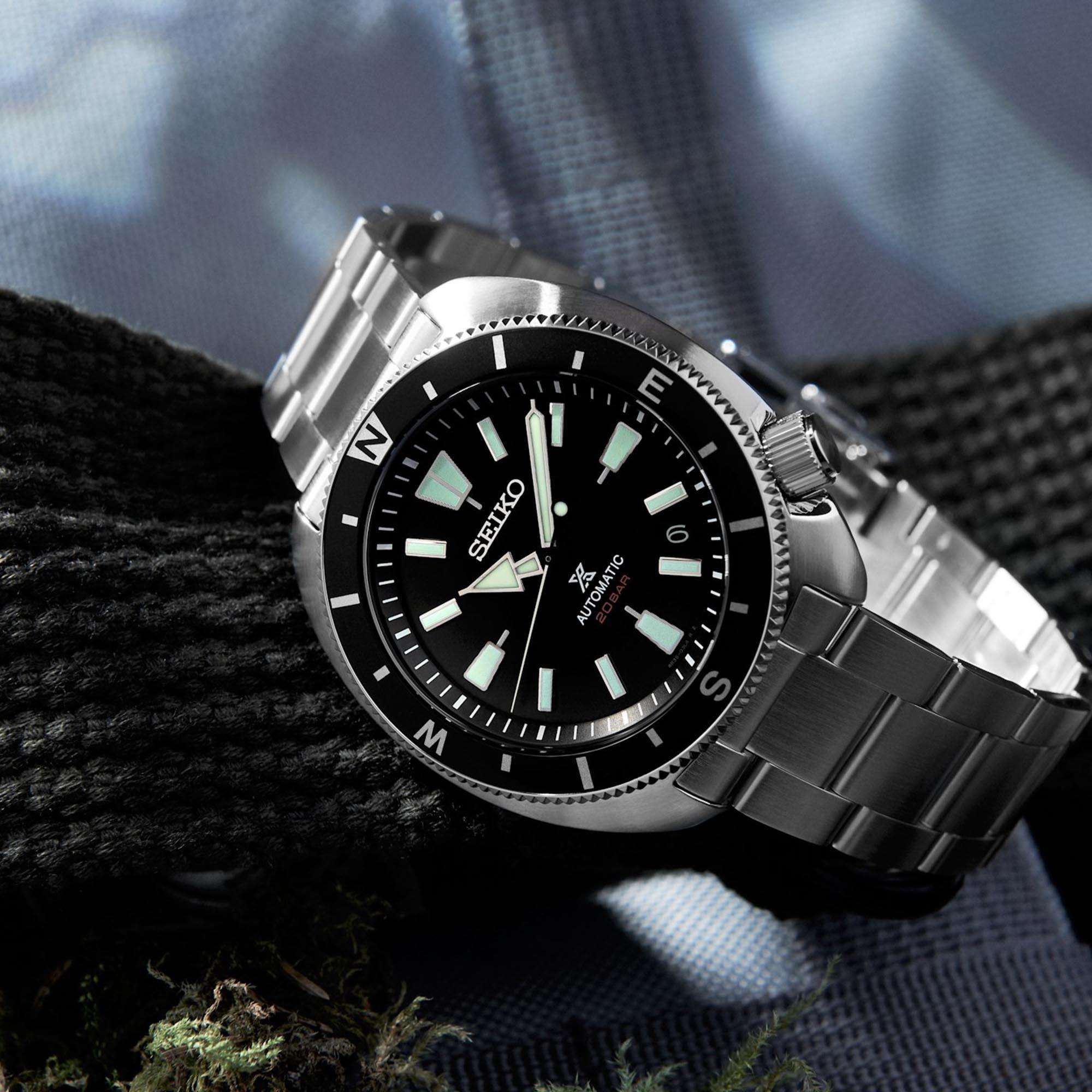 Seiko Prospex Tortoise Automatic Gunmetal Grey Dial Stainless Steel Bracelet Men's Watch SRPH17K1