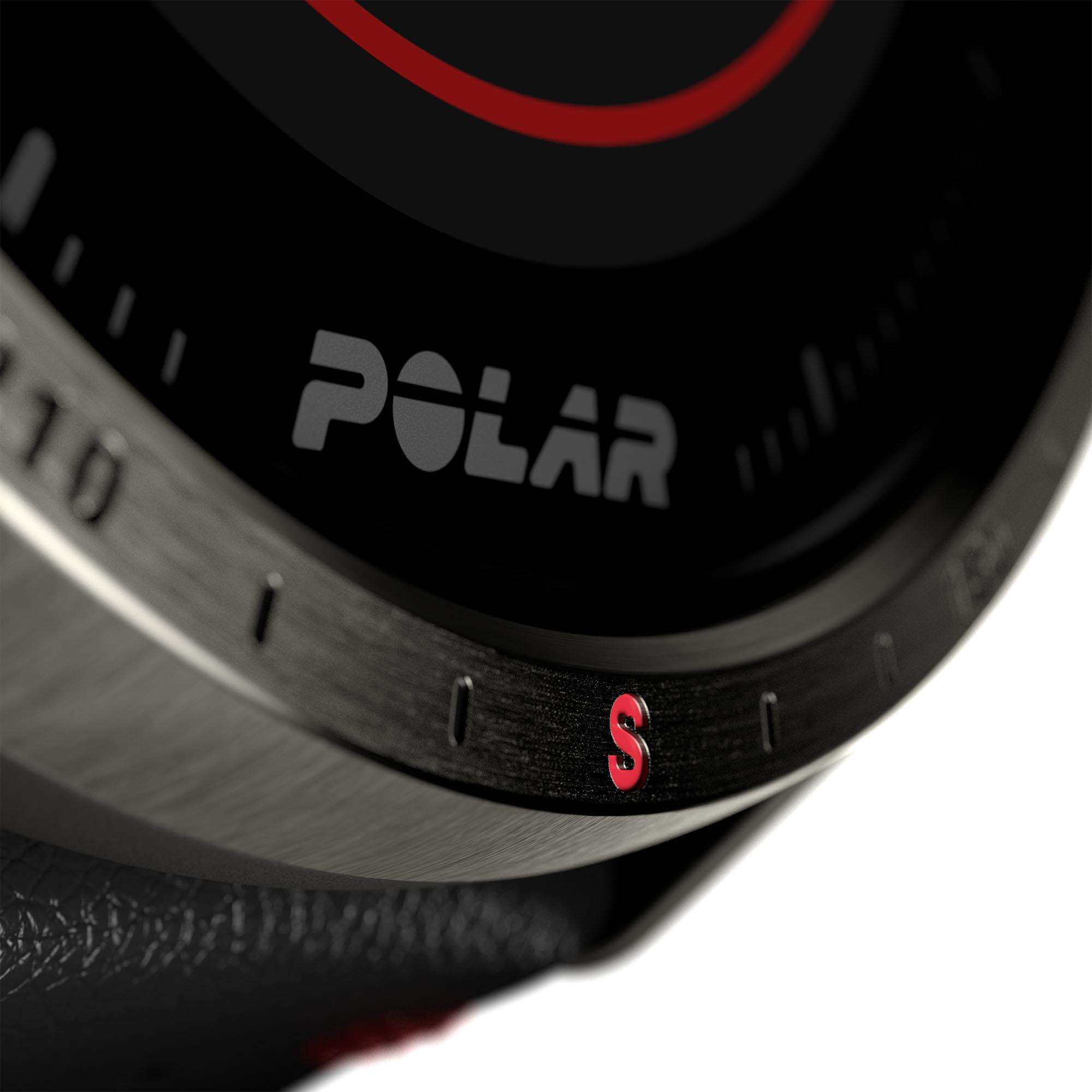 Polar Grit X Pro Titan Grey Quartz Black Dial Rubber Strap Watch 90085777