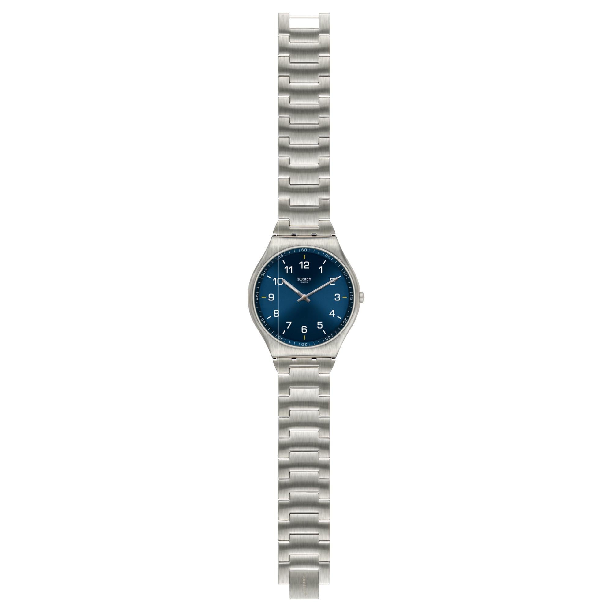 Skin Irony Navy Dial Stainless Steel Bracelet Watch SS07S106G