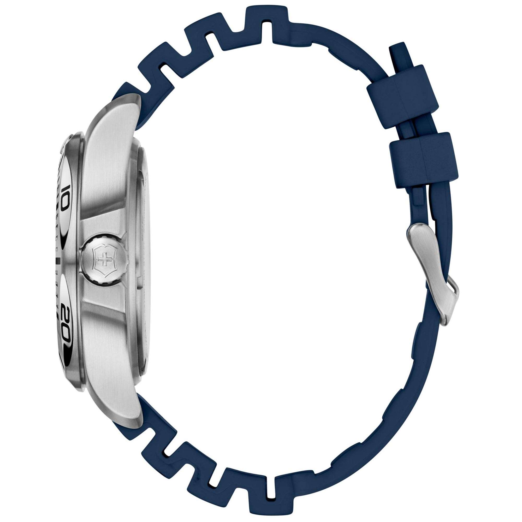 Victorinox Swiss Army I.N.O.X Professioneller Taucher Blaues Zifferblatt Blaues Gummiarmband Herren Uhr 241734