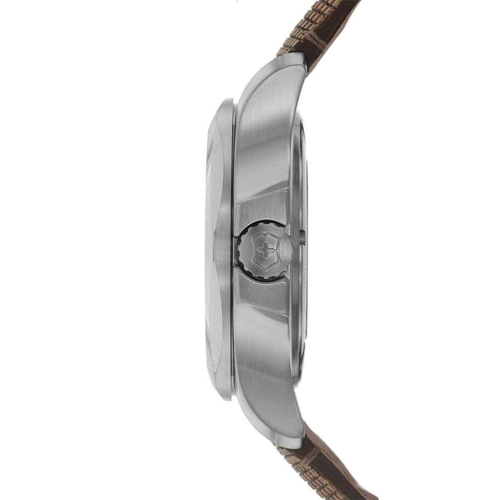 Victorinox Swiss Army I.N.O.X Mechanisch Schwarzes Zifferblatt Holzarmband Herren Uhr 241836