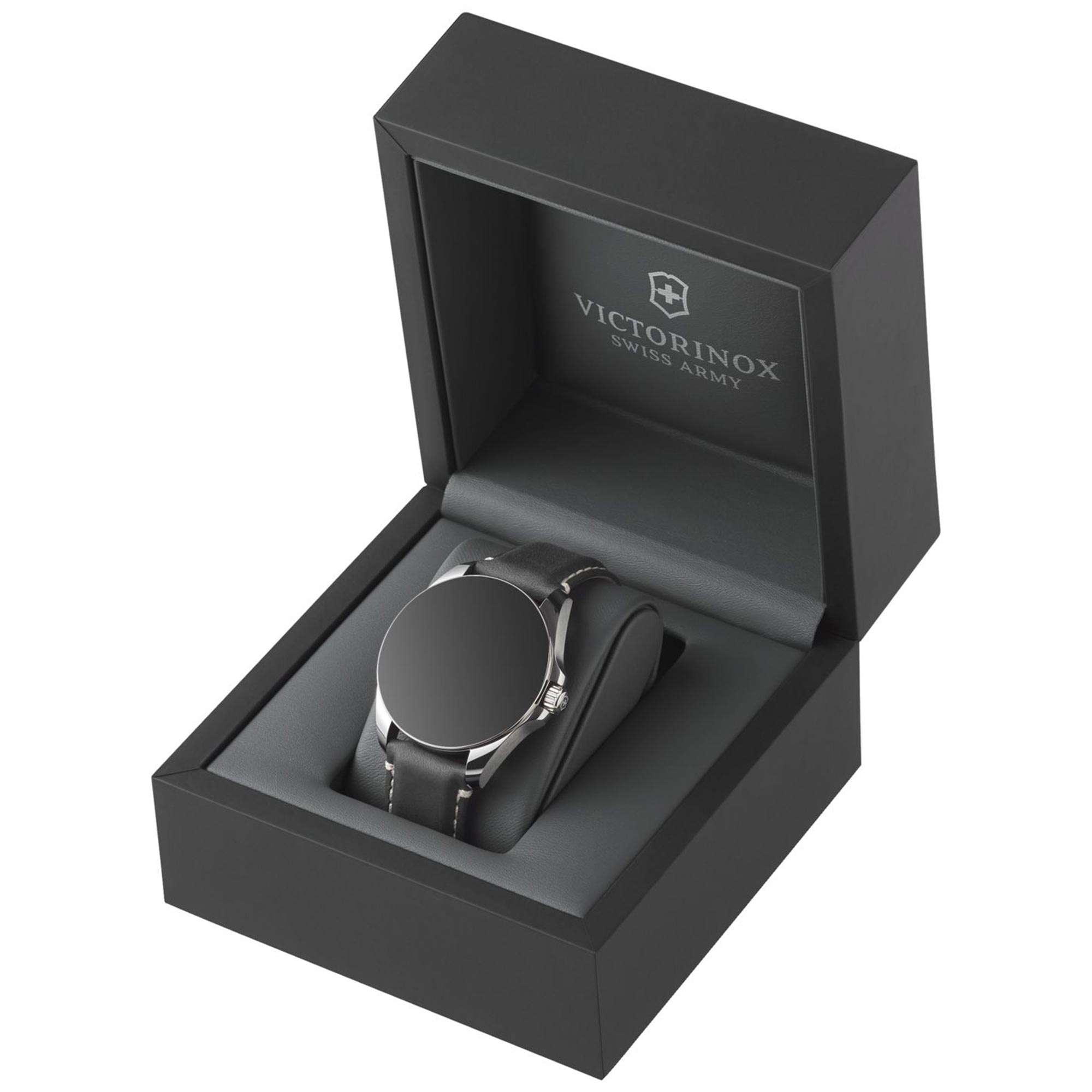 Victorinox Swiss Army Fieldforce Schwarzes Zifferblatt Armband aus schwarzem Leder Herren Uhr 241846
