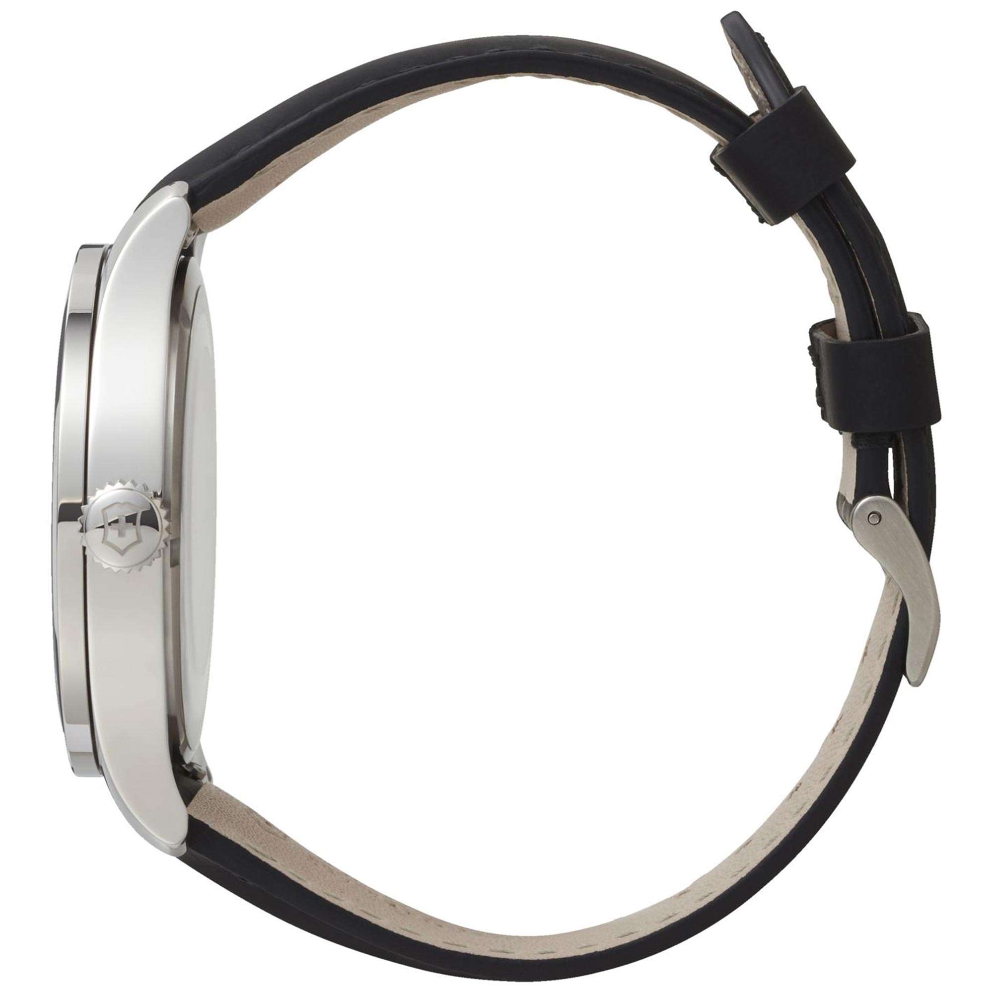 Victorinox Alliance Mechanisch Weißes Zifferblatt Schwarzes Lederarmband Herrenuhr 241871