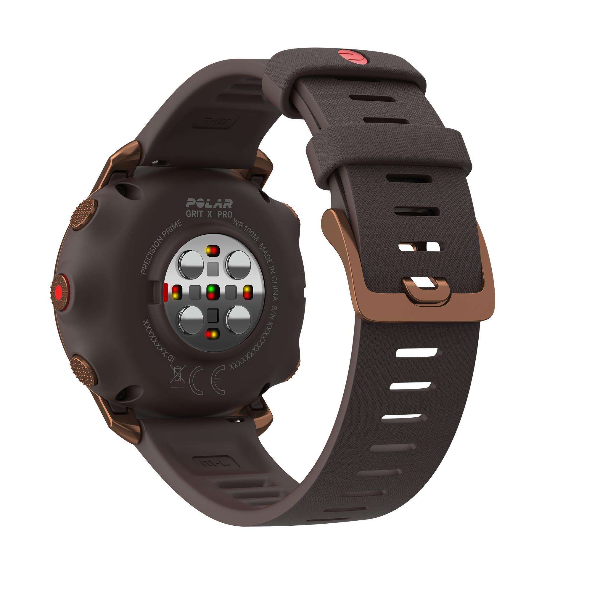 Polar Grit X Pro Nordic Copper Quartz Black Dial Brown Synthetic Rubber Strap Mens Watch 90085775