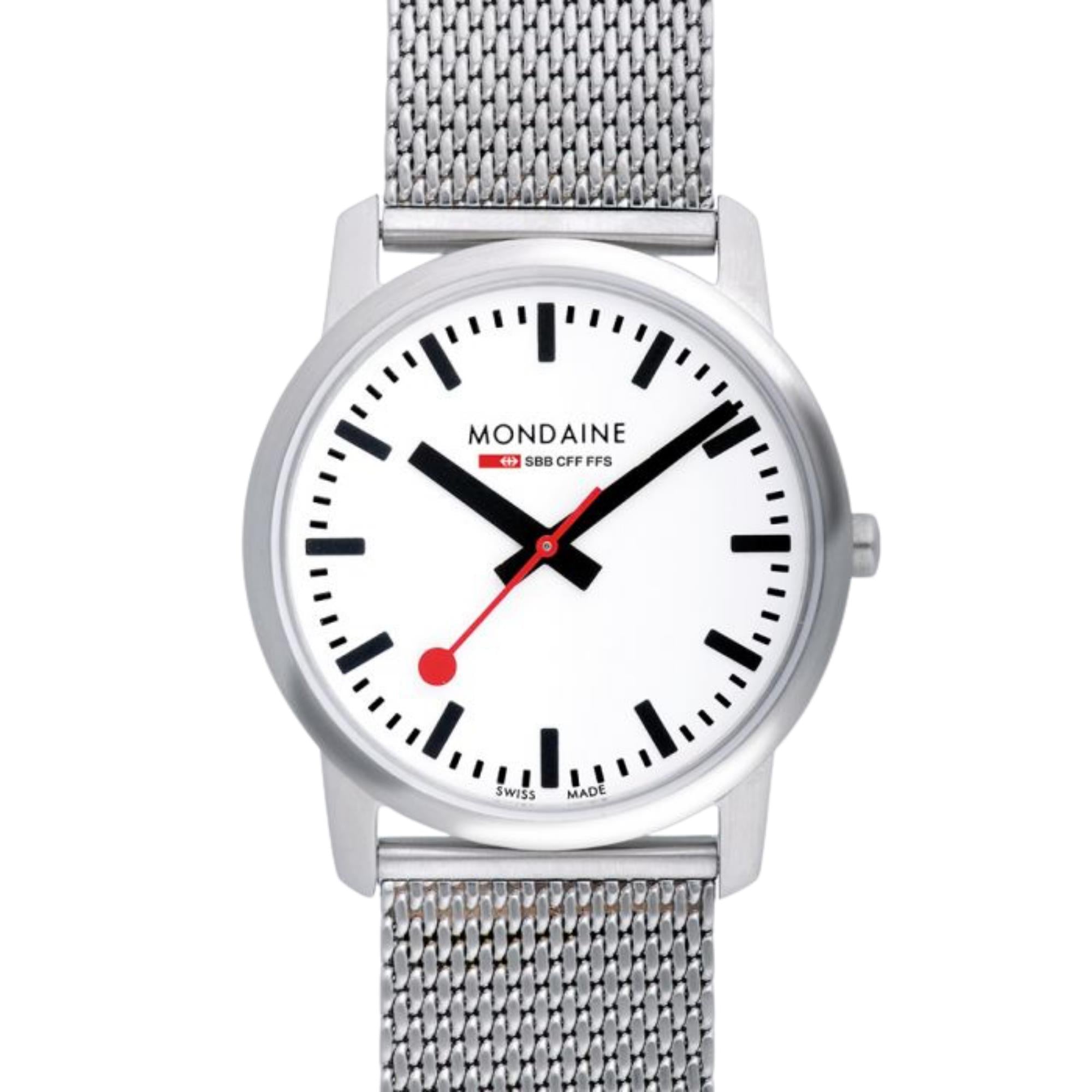 Mondaine Simply Elegant Quartz White Dial Steel Strap Watch A400.30351.16BZ