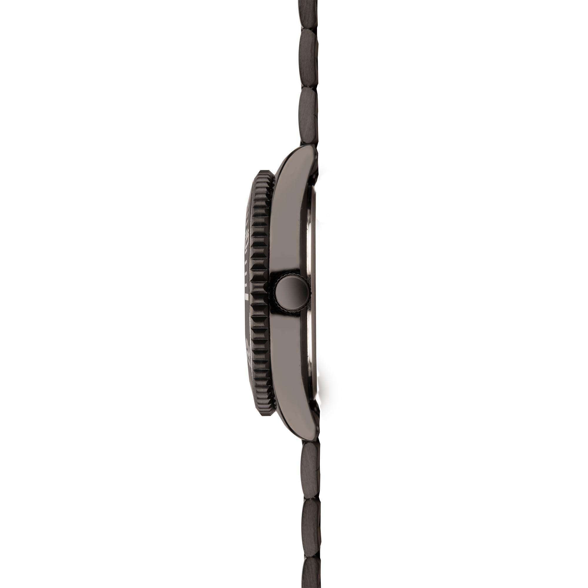 Sekonda Sports Quartz Black Dial Black Stainless Steel Bracelet Men's Watch 1980