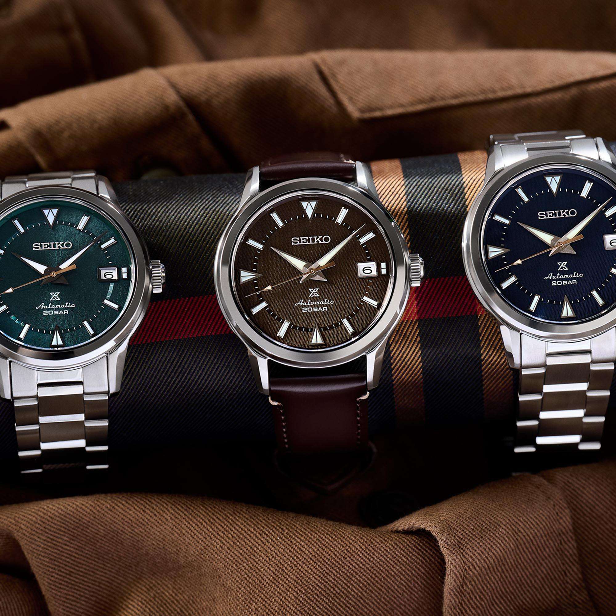 Seiko Prospex Deep Lake Alpinist Automatik Blaues Zifferblatt Edelstahlarmband Herren Uhr SPB249J1