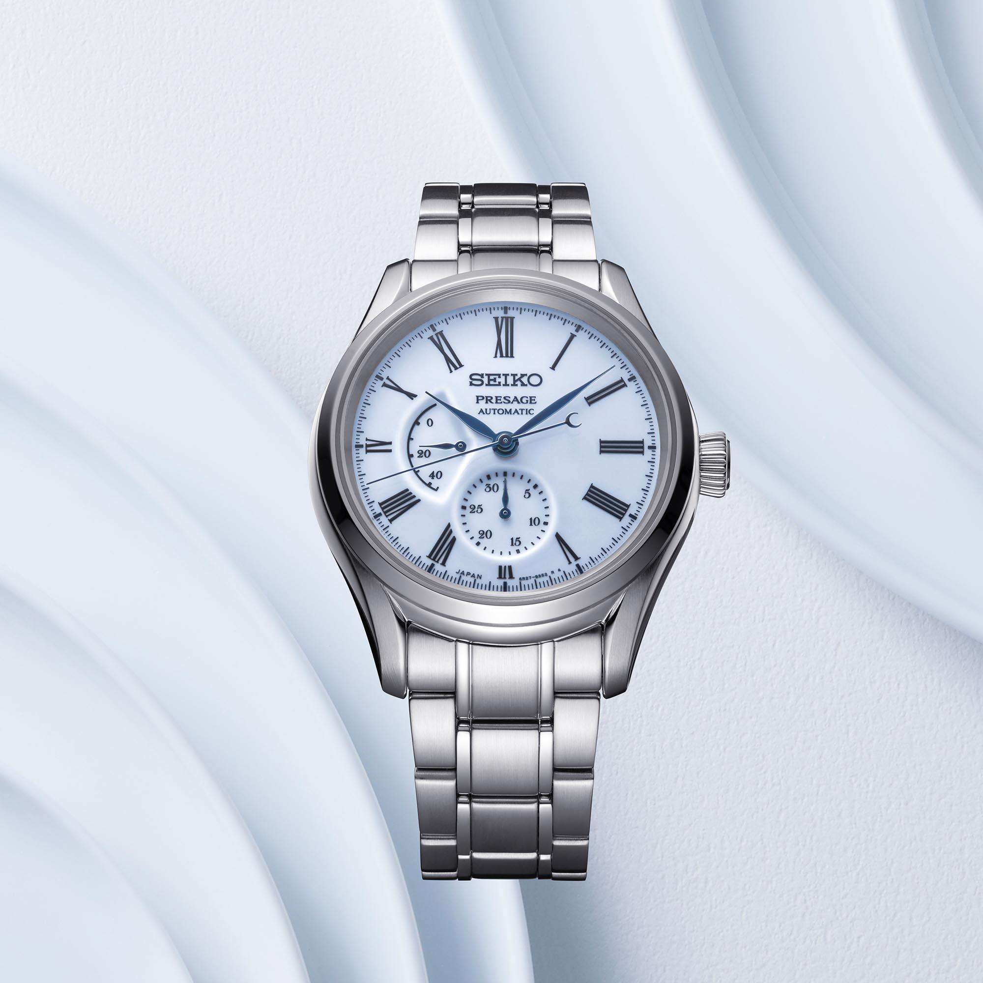 Seiko Presage Arita Porzellan Limitierte Auflage Automatik Blaues Zifferblatt Edelstahlarmband Herren Uhr SPB267J1