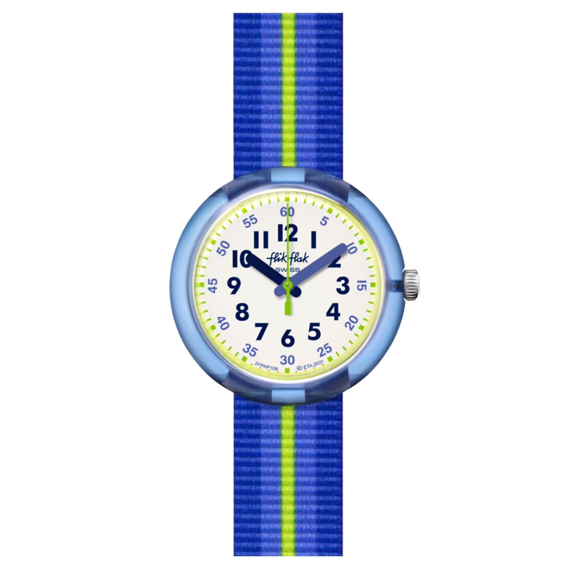 Flik Flak Quartz Blue Dial Blue Strap Boys Watch FPNP108