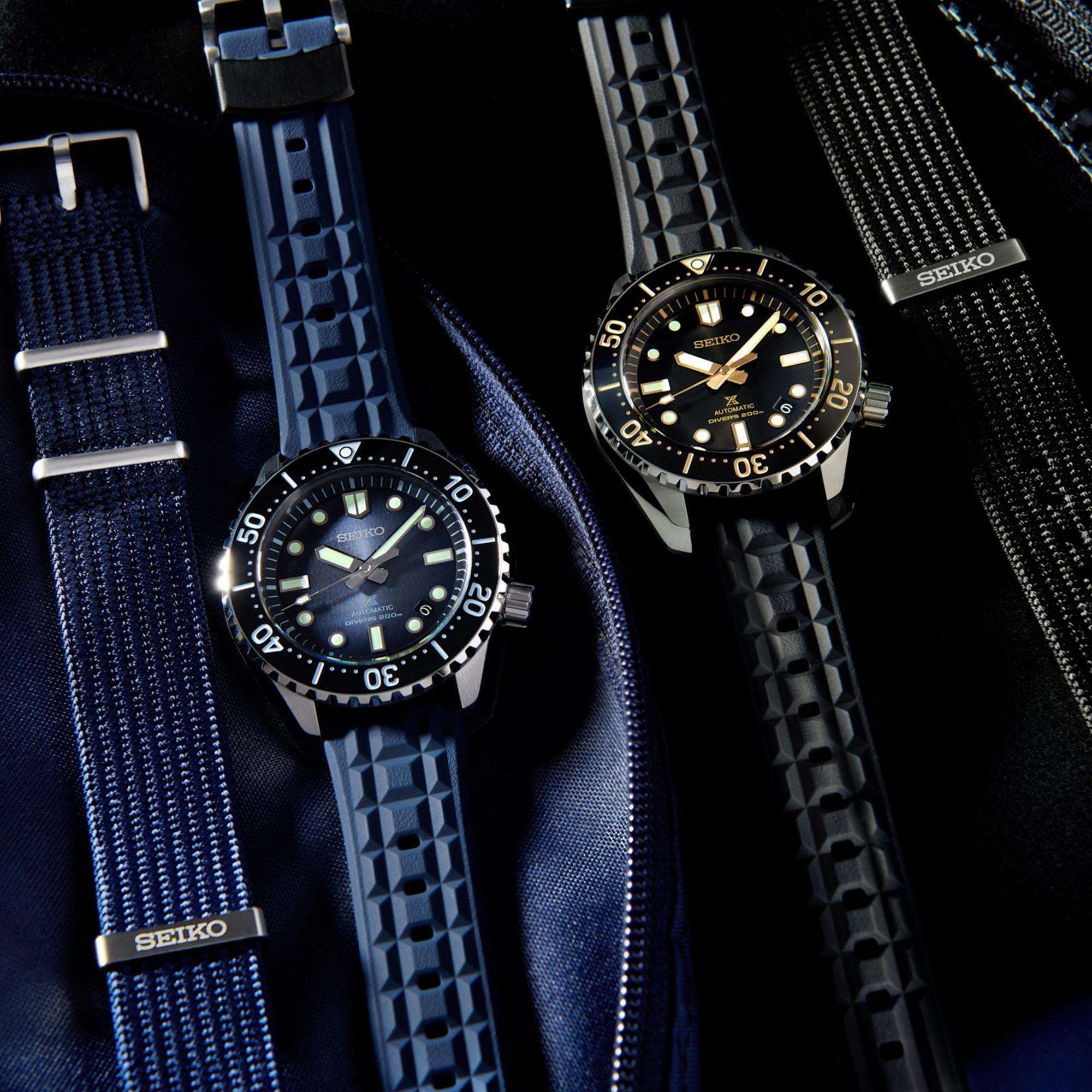 Seiko Prospex 'Antarctic Ice' Automatik Blaues Zifferblatt Blauer Armband Limitierte Auflage Herren Uhr SLA055J1