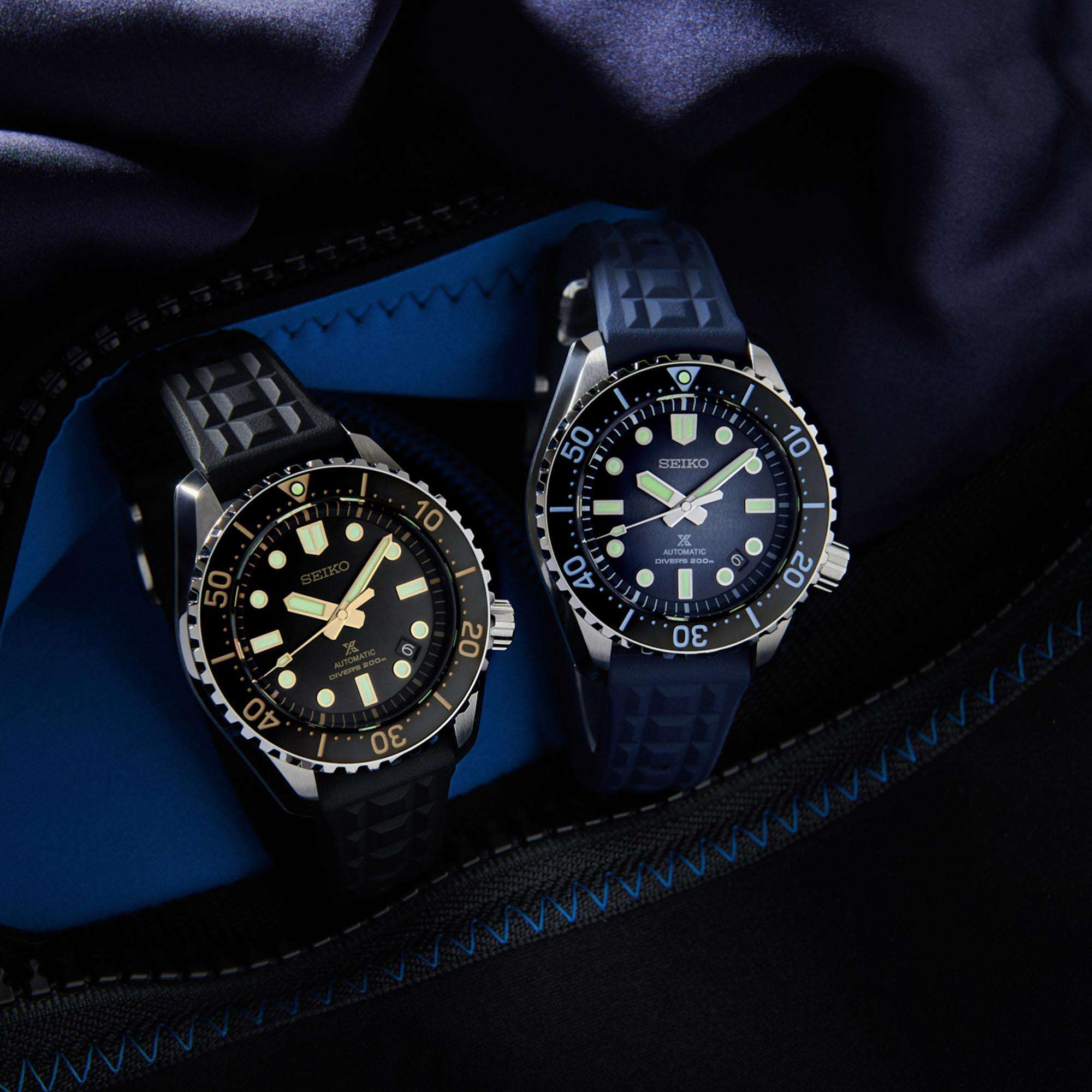 Seiko Prospex 'Antarctic Ice' Automatik Blaues Zifferblatt Blauer Armband Limitierte Auflage Herren Uhr SLA055J1