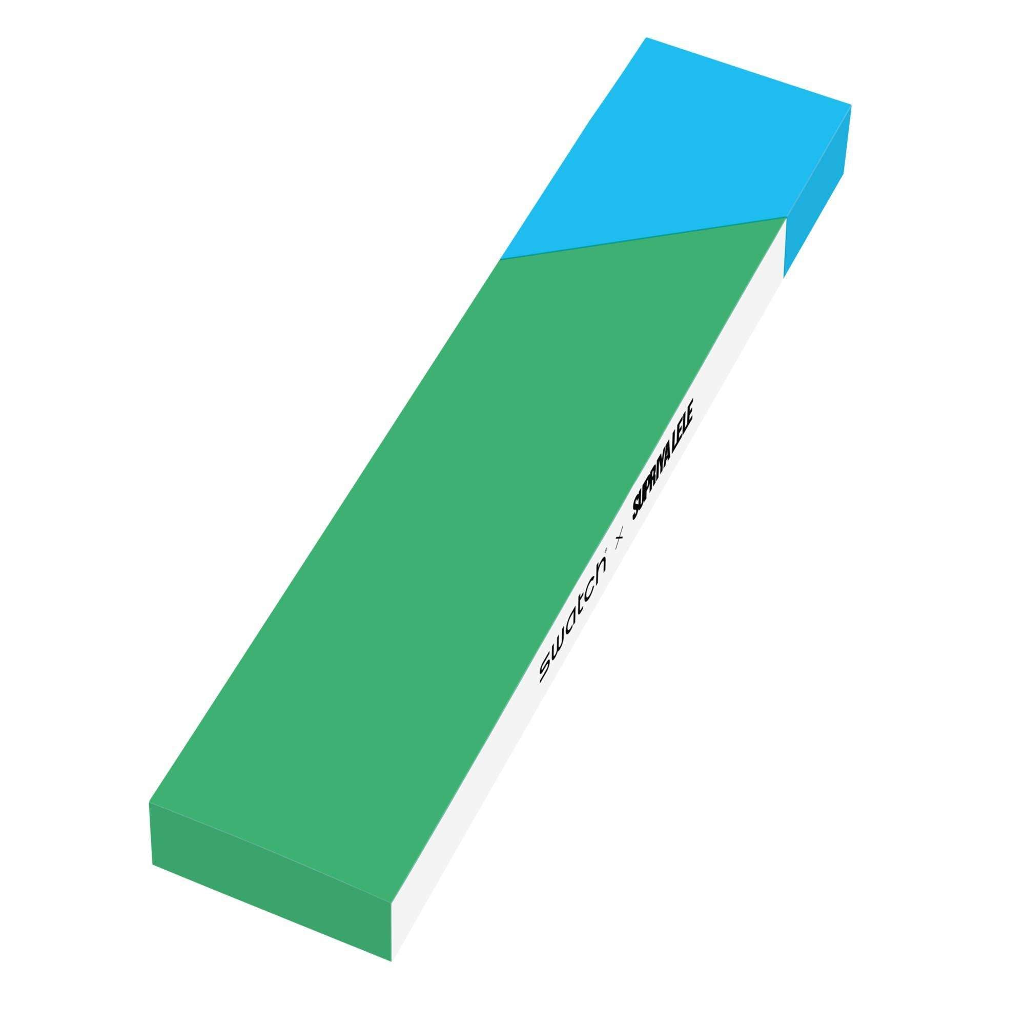 Swatch Supriya Lele Hara Green 01 Quartz Multi Tonal Dial Green Silicone Strap Unisex Watch SS08Z100