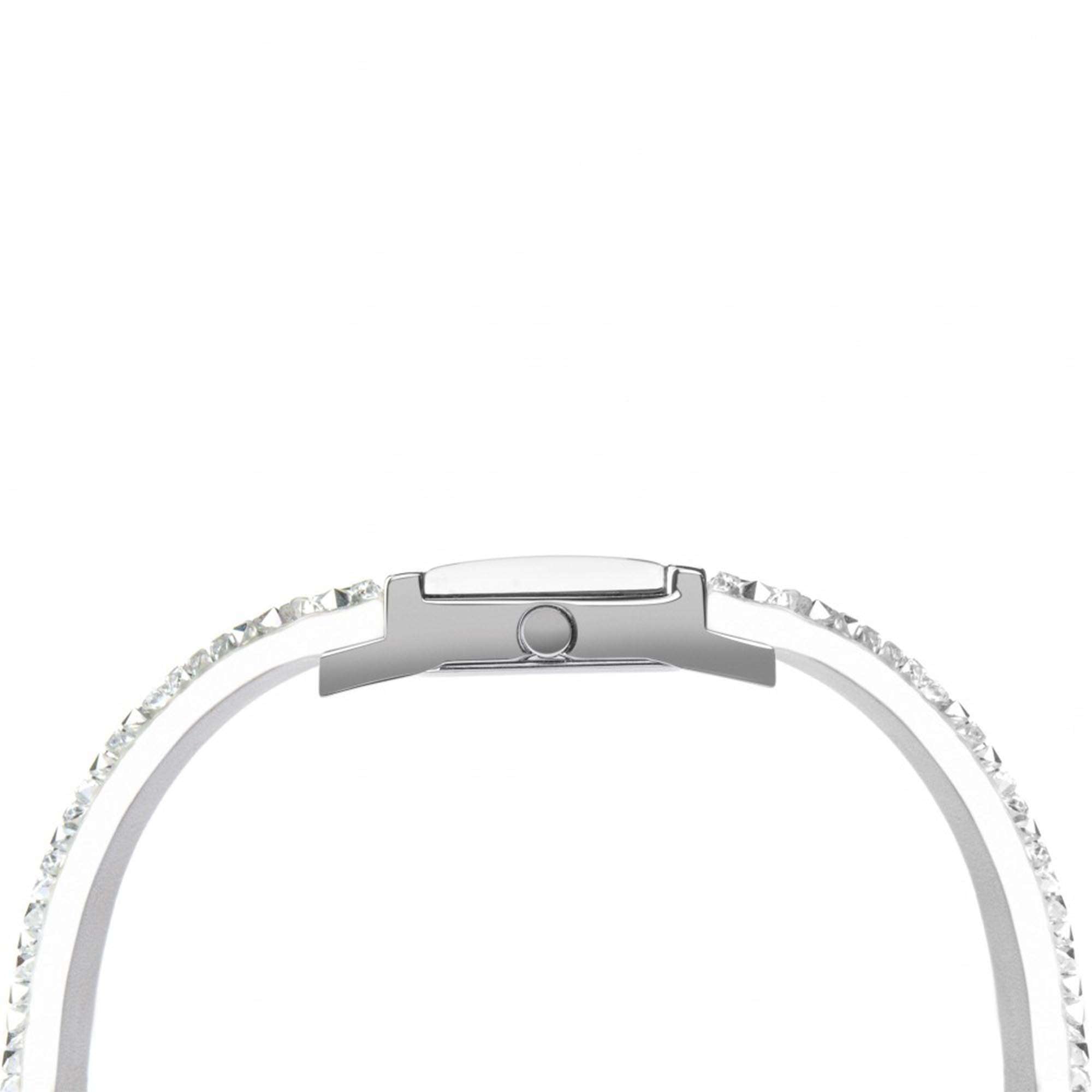 Seksy Rocks Quarz Silbernes Zifferblatt Silbernes Messingarmband Damen Uhr 40042