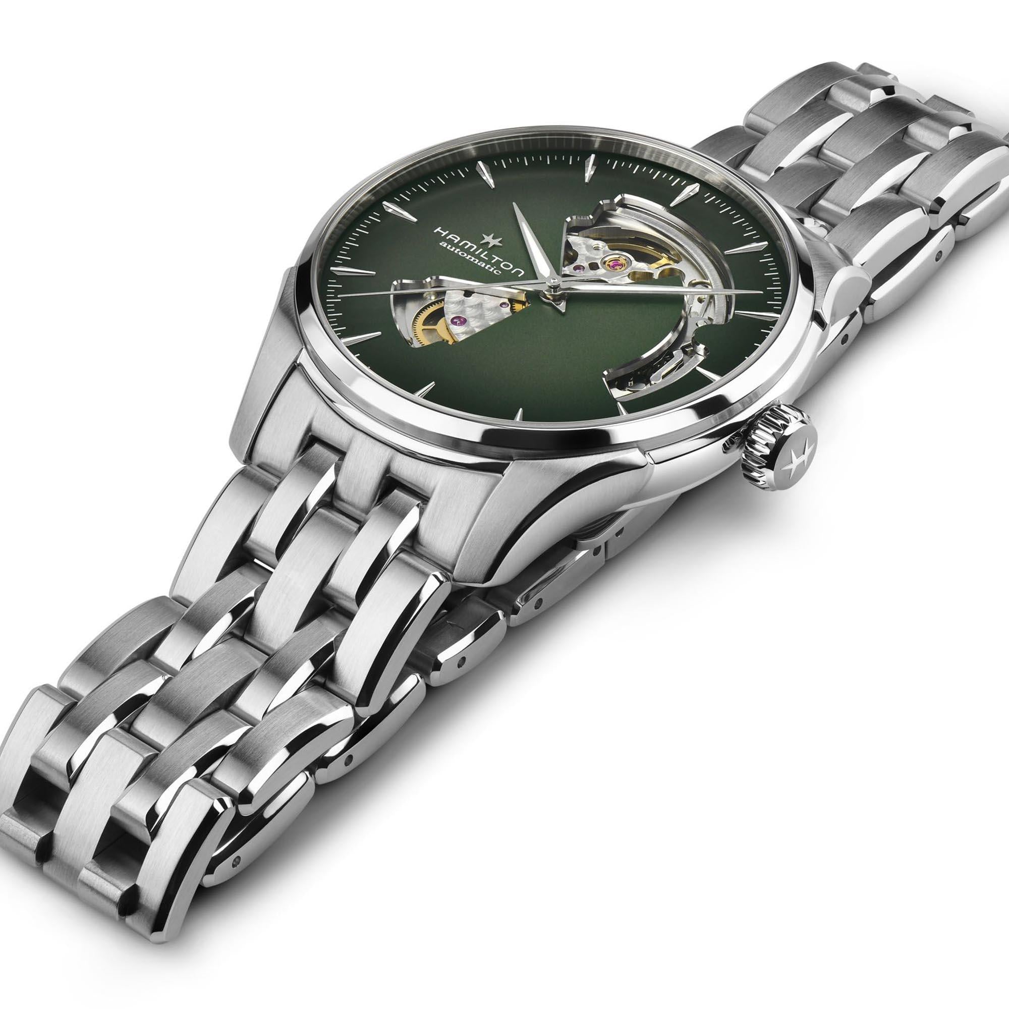 Hamilton Jazzmaster H32675160 40mm polished stainless steel case side profile